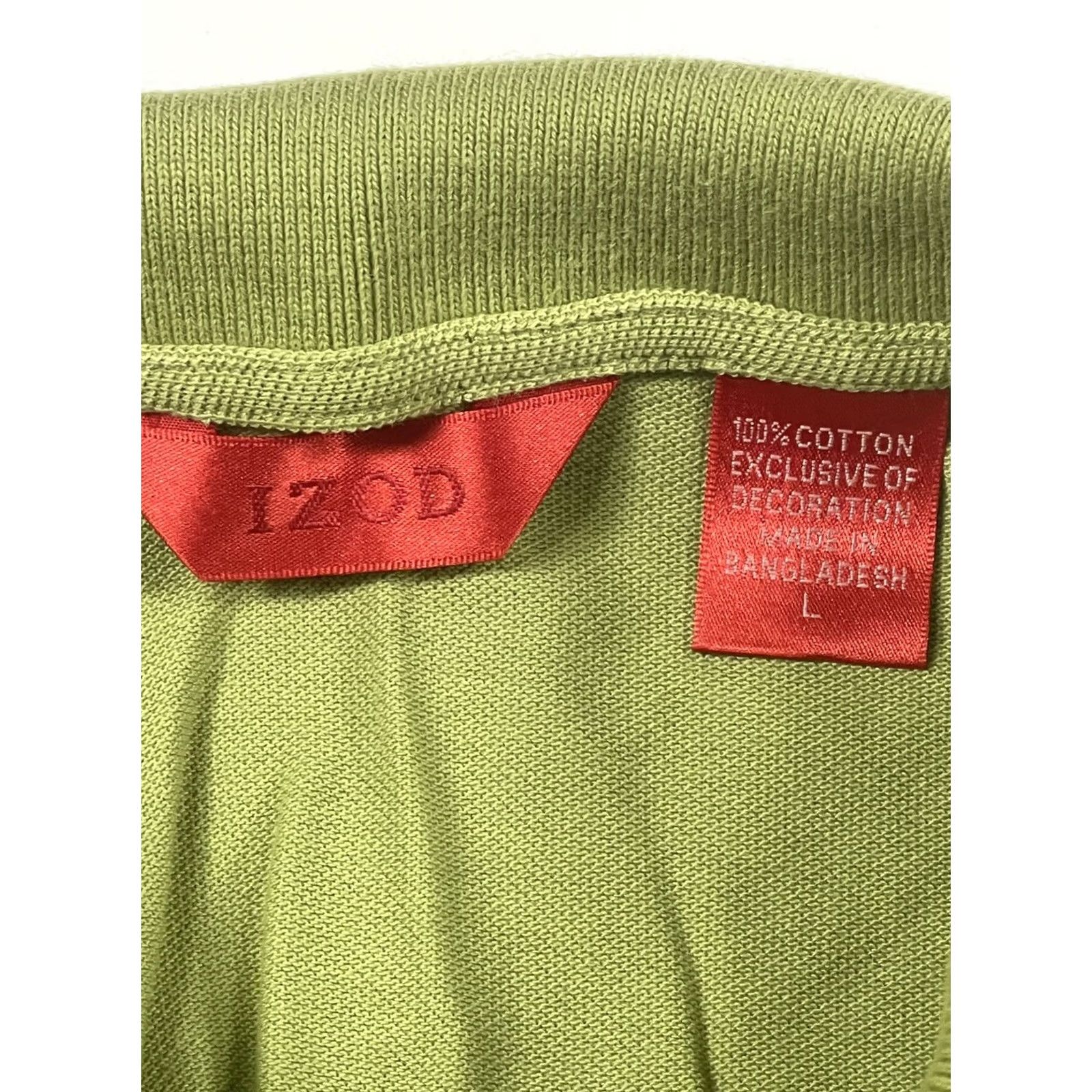 Izod Izod Polo Shirt Men Short Sleeve Size L Green 100% Cotton Solid Polo Rugby Shirt Men’sL Green 100% Cotton Size US L / EU 52-54 / 3 - 6 Thumbnail