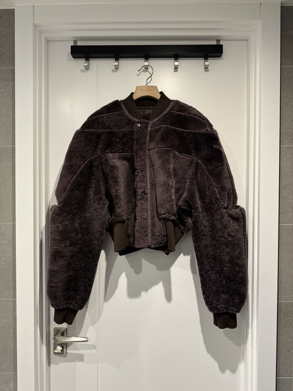 Rick Owens RICK OWENS SHEARLING GIRDERED BOMBER 48 Size US M / EU 48-50 / 2 - 12 Thumbnail