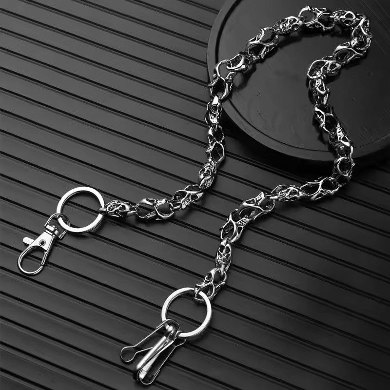 Jewelry 63 cm Retro Goth Skull Wallet Pocket Chain Size ONE SIZE - 3 Thumbnail