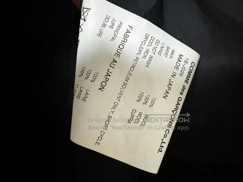 Comme des Garcons CDG Black Pleated Hem Blazer Coat. Size US M / EU 48-50 / 2 - 9 Thumbnail
