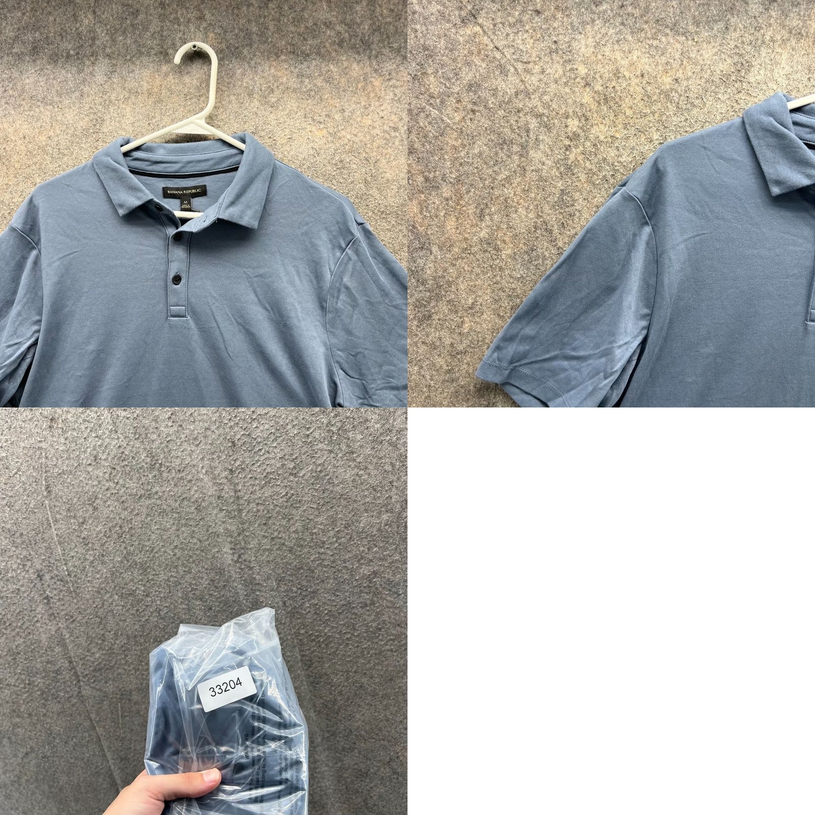 Banana Republic Banana Republic Polo Shirt Mens M Blue Preppy Stretch Cotton Classic Solid Short Sleeve Button-Front Shirt Mens and Boys? Size US M / EU 48-50 / 2 - 8 Thumbnail