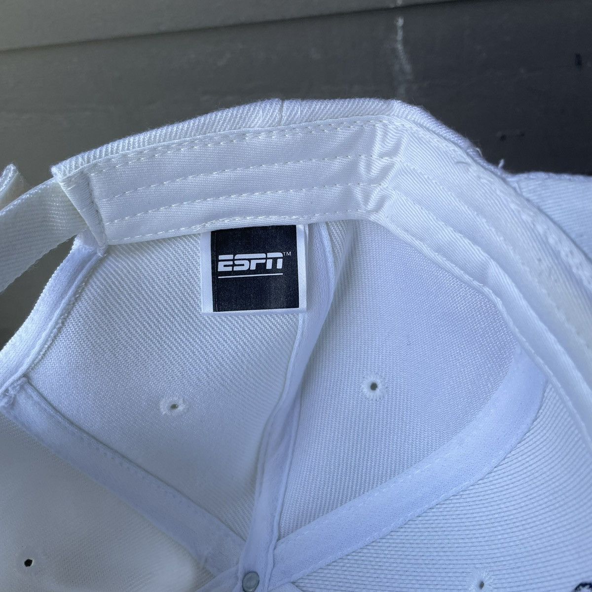 Drew Pearson Vintage ESPN Drew Pearson White Wool Strapback Hat NWT Size ONE SIZE - 5 Thumbnail