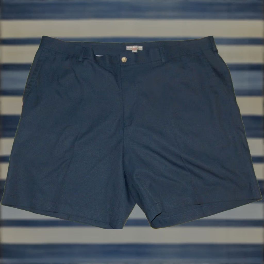 Peter Millar PETER MILLAR Navy Blue 8" Wicking Chino Shorts 42 Mens Big & Tall XS-42? Size US 42 / EU 58 - 1 Thumbnail