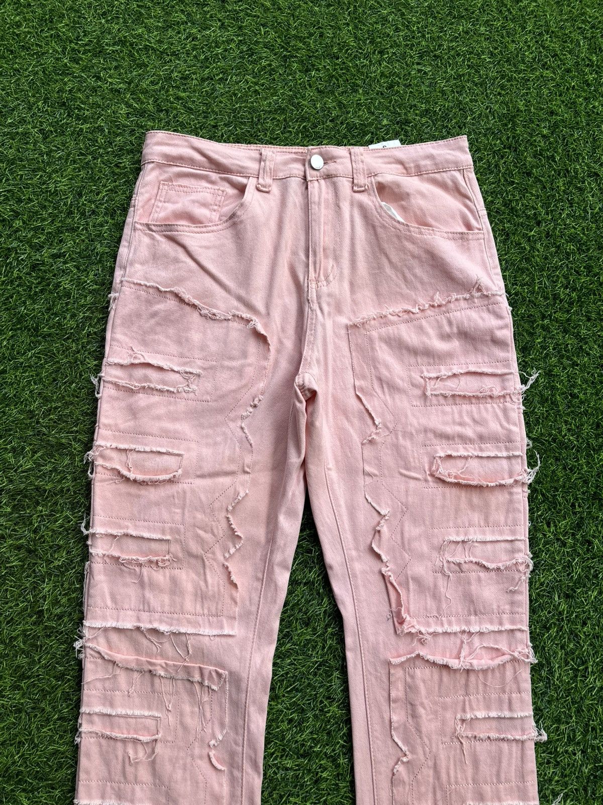 Hysteric Glamour Y2k Distressed Pink Women's Pants Size 30" / US 8 / IT 44 - 2 Thumbnail