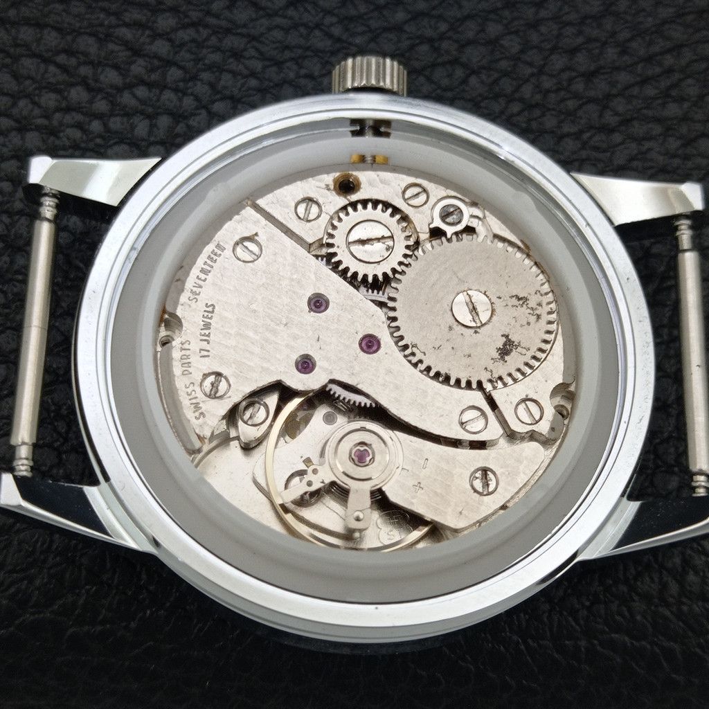 Other VINTAGE MONTINE HAND-WINDING SWISS MENS WHITE WATCH a444170 Size 38 - 9 Thumbnail
