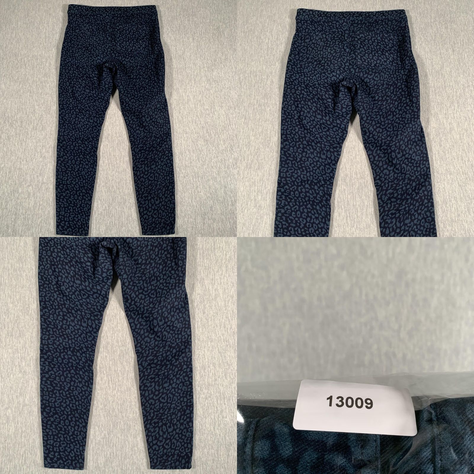 Spanx Spanx Leggings Womens L Blue Leopard Print Shaping Pull On Stretch Pants Size 36" / US 14 / IT 50 - 9 Thumbnail
