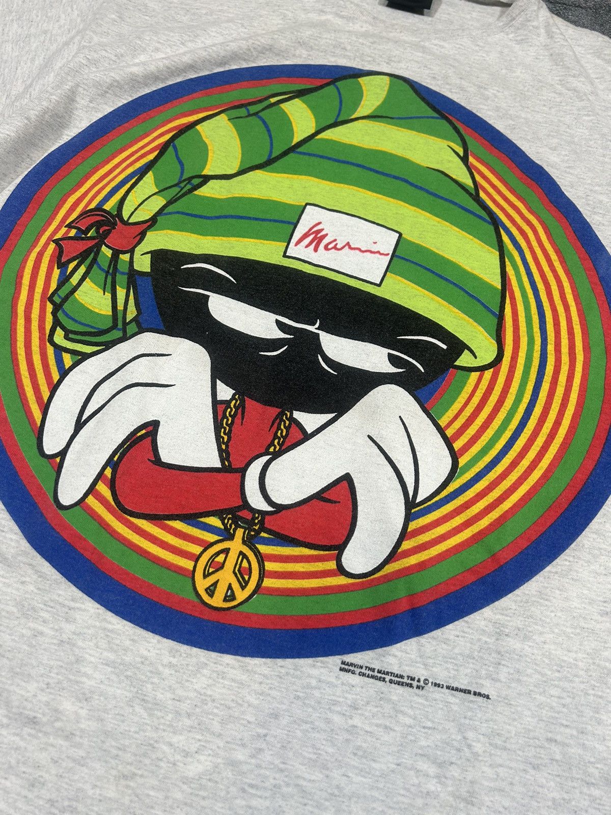 Vintage × Warner Bros Vintage 1993 Marvin the Martian T shirt cartoon rare Size US L / EU 52-54 / 3 - 2 Thumbnail