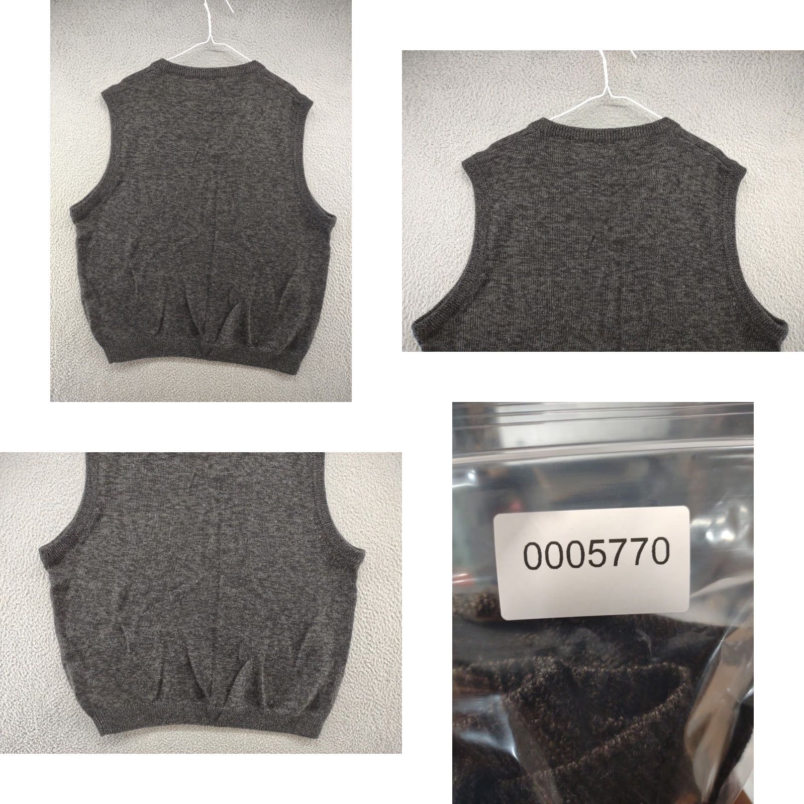 Blair John Blair Vintage Wool Blend Pullover Gray Sweater Vest Men’s XL Size V-Neck, Short Sleeve, Knit, Solid, 90s Football Golf Fashion Size US XL / EU 56 / 4 - 8 Thumbnail
