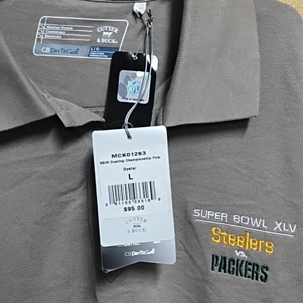 Cutter & Buck Super bowl XLV Steelers versus Packers Cutter & Buck Polo Size US L / EU 52-54 / 3 - 2 Thumbnail
