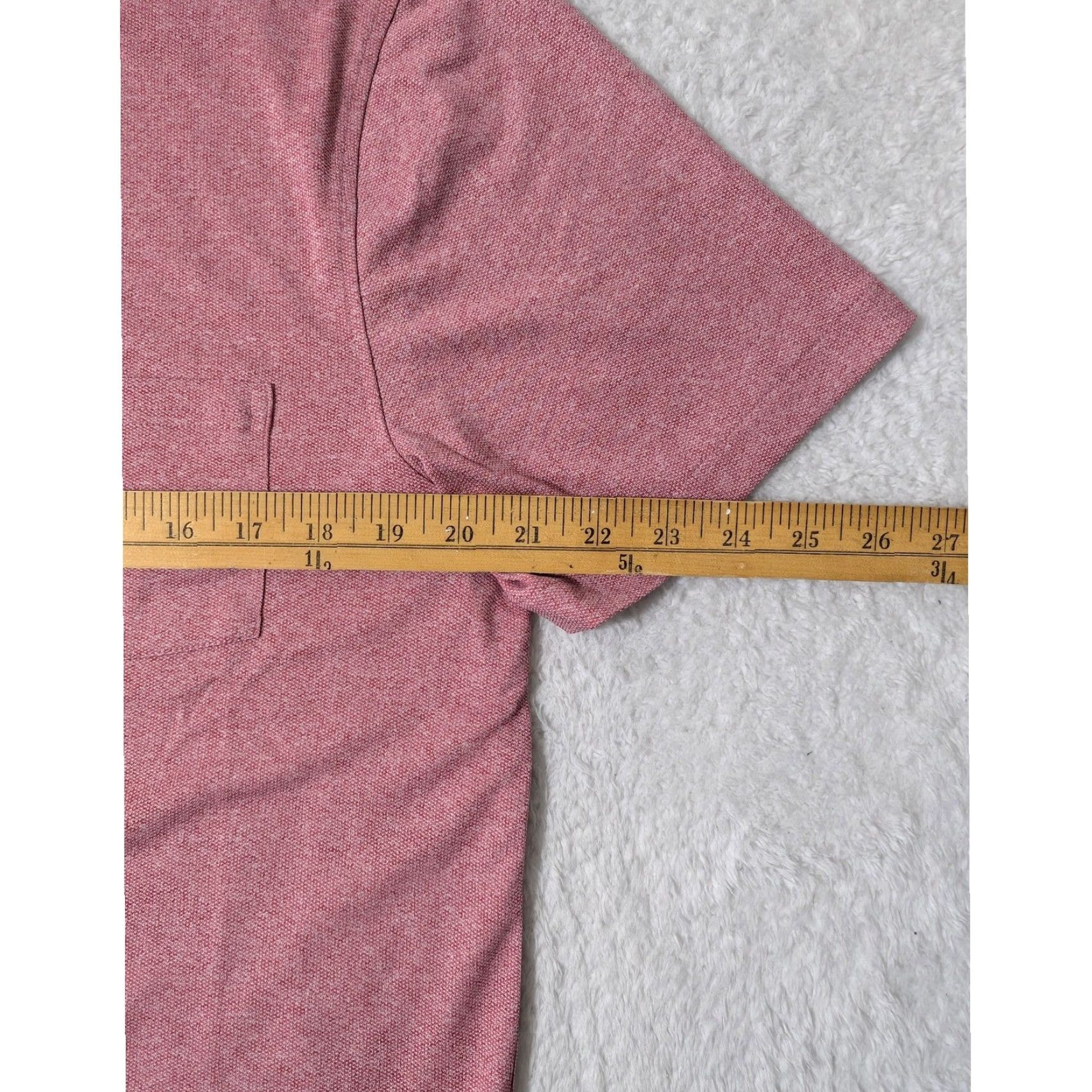 Pinko Dunning Button-Up Shirt Mens M Pink Short Sleeve Golf Pique Pocket Shirt Size US M / EU 48-50 / 2 - 5 Thumbnail