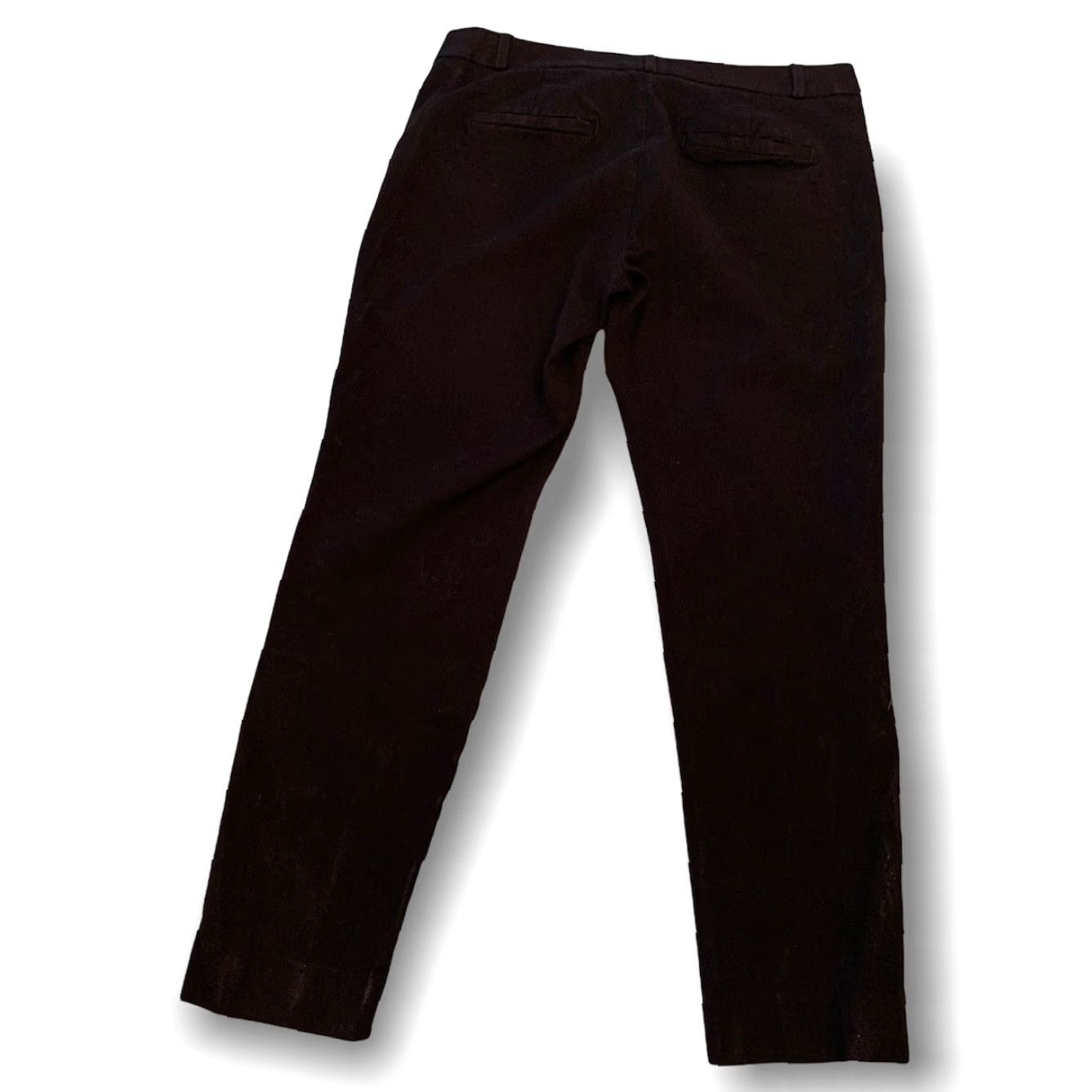 Banana Republic VINTAGE Banana Republic 6 Women's Black Cotton Blend Sloan Dress Pants Crop 24" Inseam Size 28" / US 6 / IT 42 - 4 Thumbnail