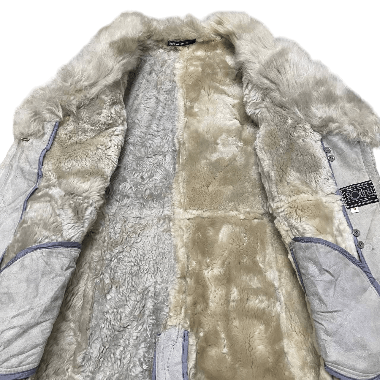 Vintage Vintage Rotiny Fur Leather Long Jacket Shearling Size S / US 4 / IT 40 - 8 Thumbnail