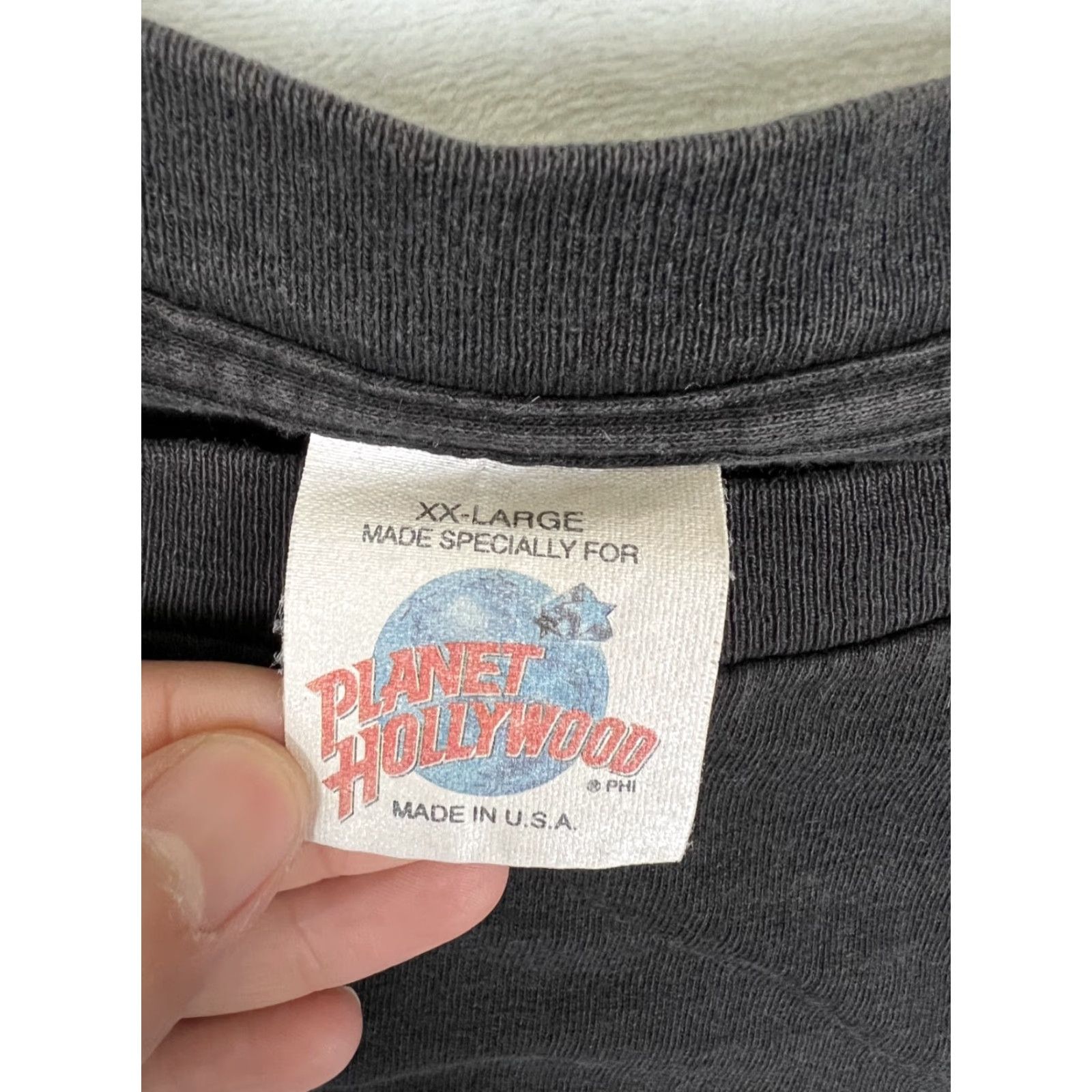Planet Hollywood VINTAGE Planet Hollywood Reno T-Shirt 2XL Black Mens 90s Crew Neck Short Sleeve Cotton 1990s Show Performance Theme Size US XXL / EU 58 / 5 - 4 Thumbnail
