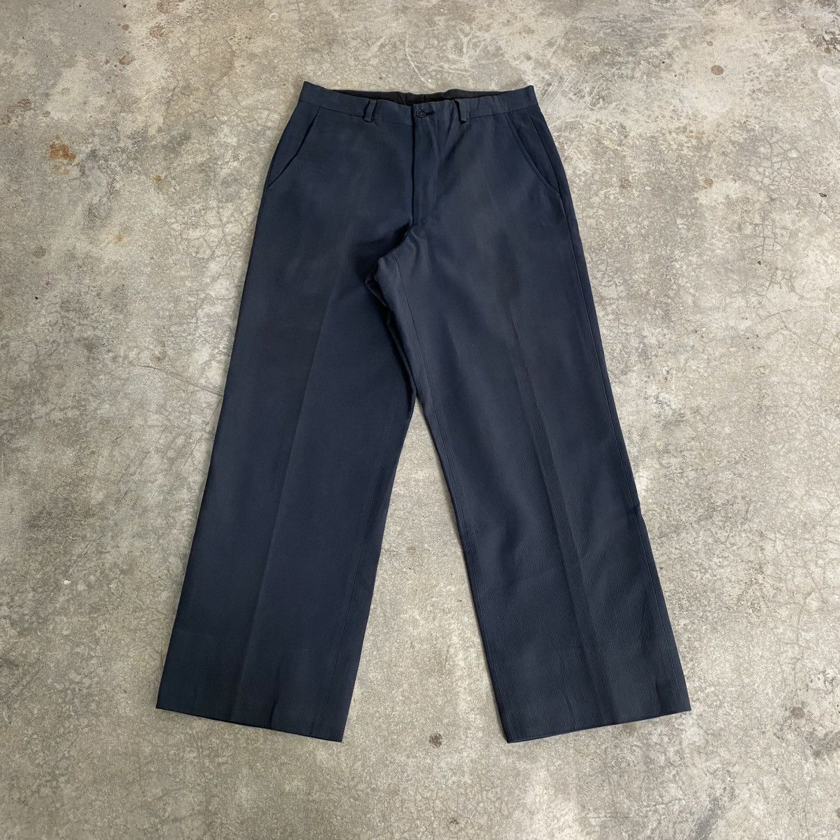 Emporio Armani 1990’s Emporio Armani Twill Cotton Wide Trouser Pants Size US 31 - 2 Thumbnail