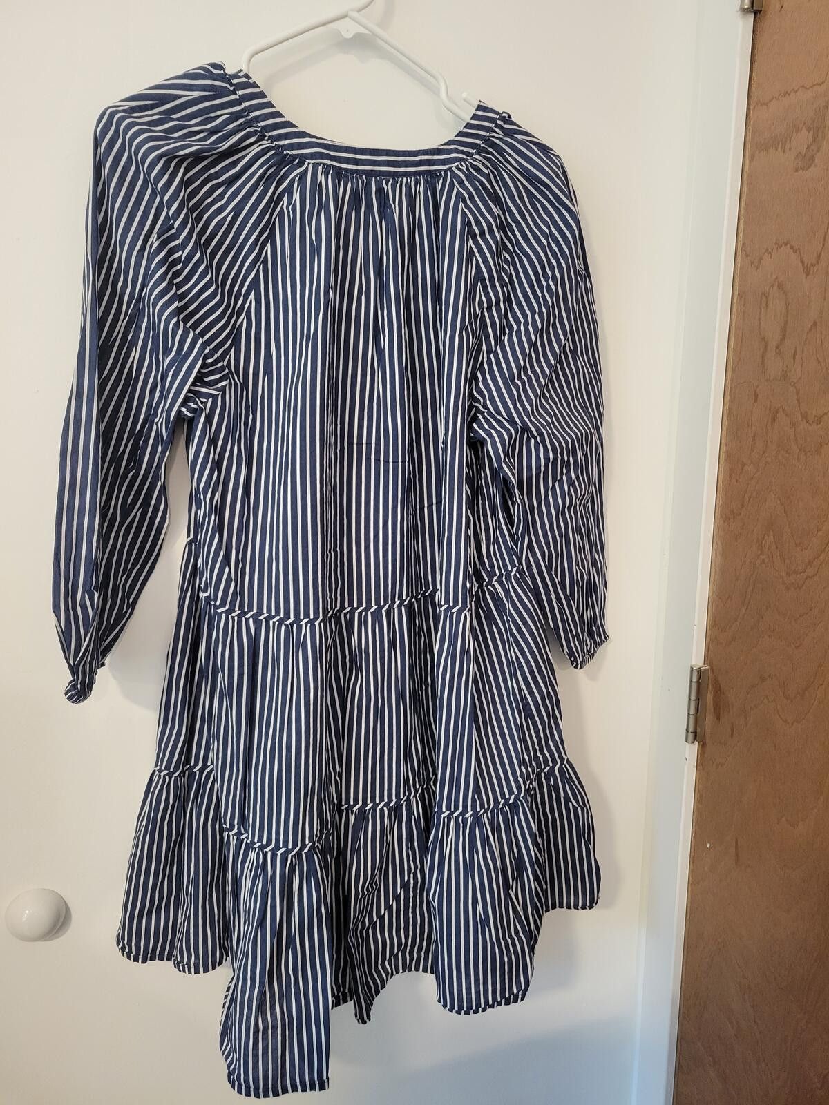 Sonoma SONOMA Blue and White Striped Tiered Dress XL Size XL / US 12-14 / IT 48-50 - 2 Thumbnail