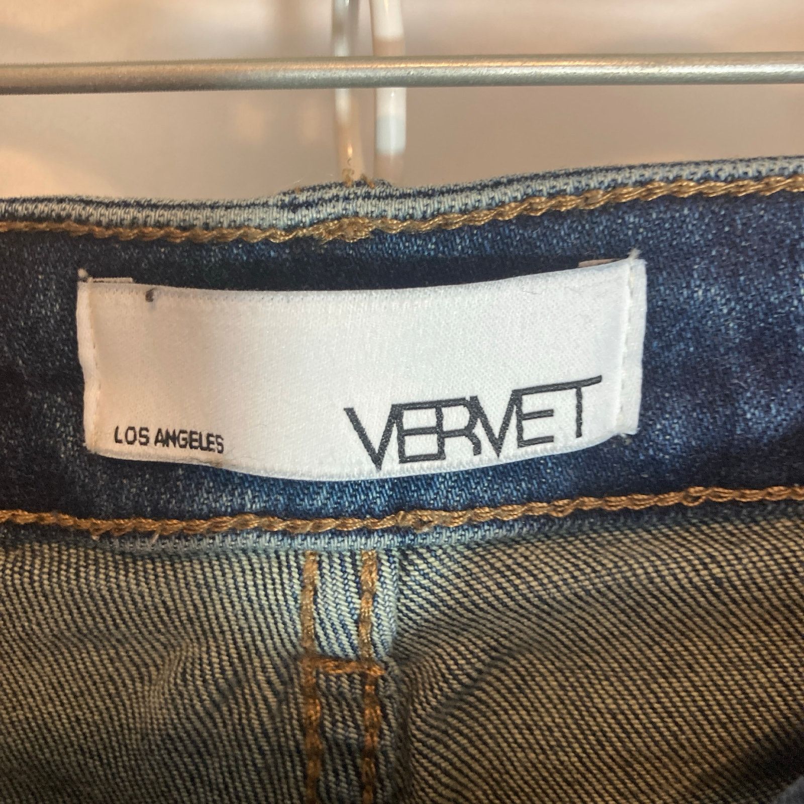 Other Vervet Blue Denim Mid Rise Skinny Pants Classic Jeans Size 29" - 4 Thumbnail