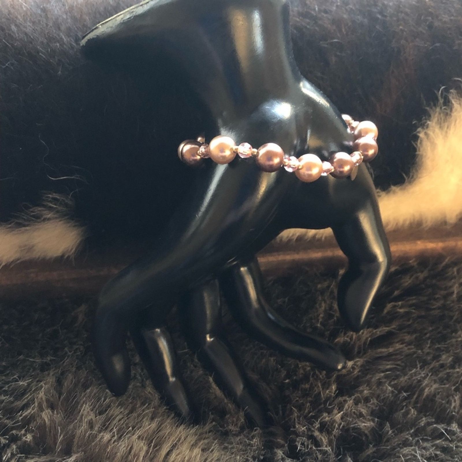 Jewelry Vintage Roman multi tone faux pearl stretch bracelet Size ONE SIZE - 5 Thumbnail