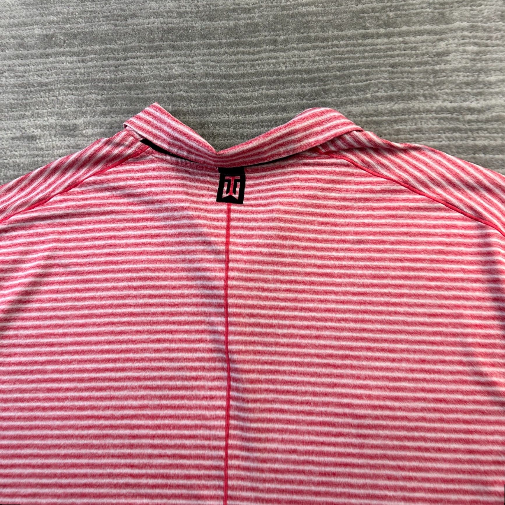 Nike Nike Tiger Woods Polo Shirt Mens 2XL Red Dri Fit Striped Short Sleeve Collared Button Size US XXL / EU 58 / 5 - 5 Thumbnail