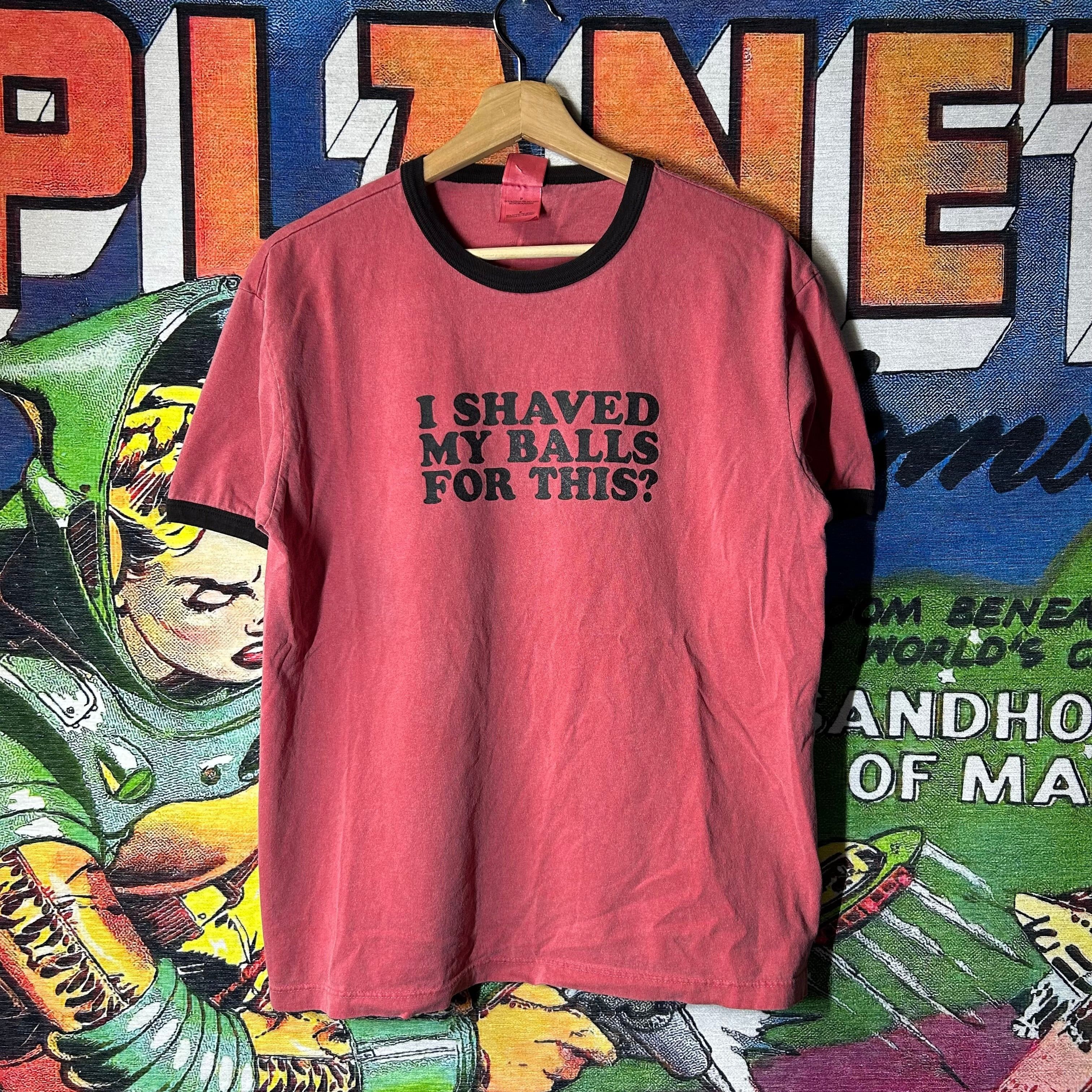 Vintage Y2K ‘I Shaved My Balls For This’ Ringer Tee Size Small Size US S / EU 44-46 / 1 - 1 Thumbnail