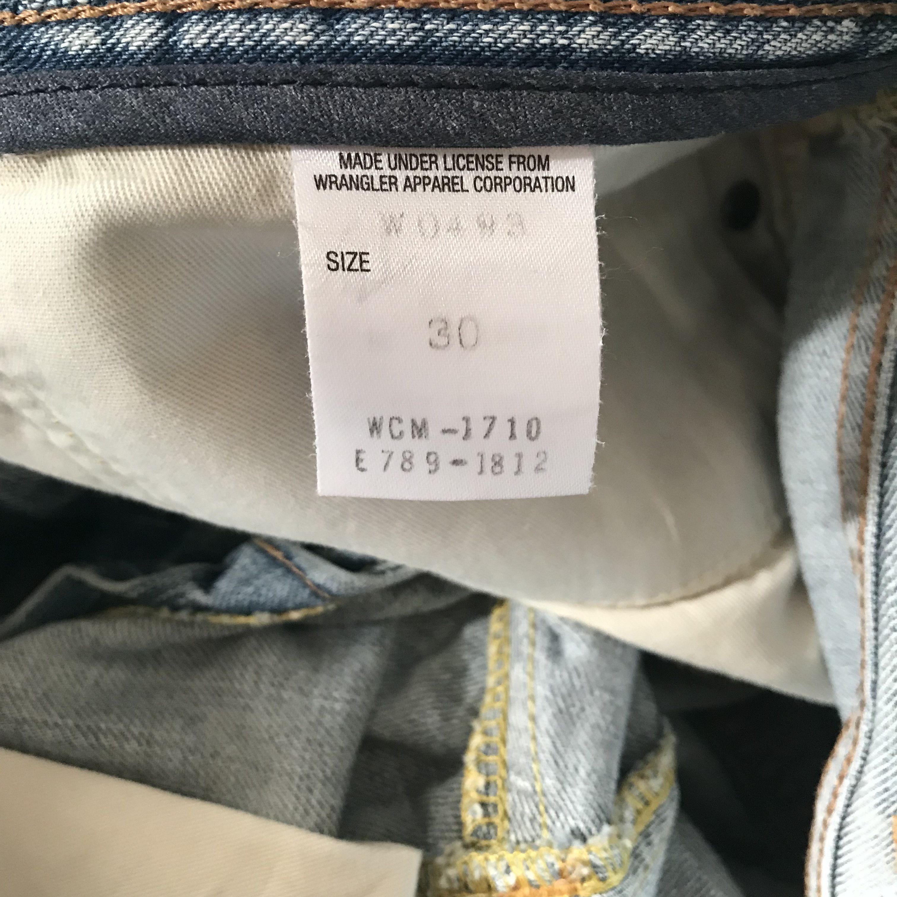 Wrangler Vintage 90s Wrangler Light Wash Faded Blue Stone Size US 30 / EU 46 - 13 Thumbnail