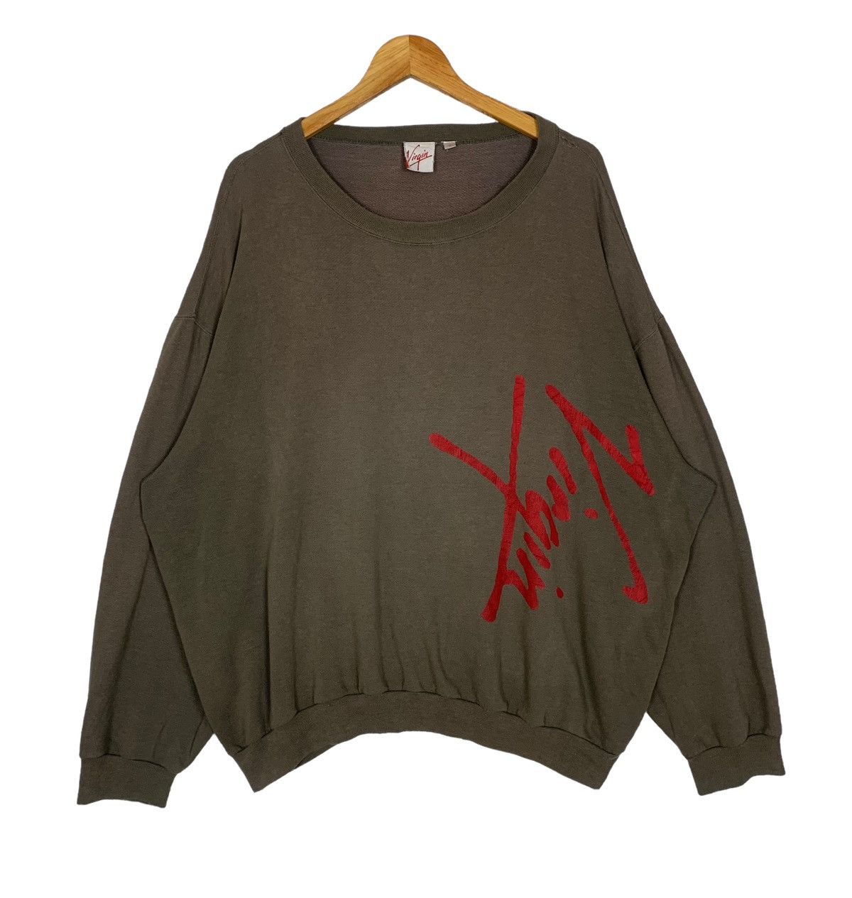 Vintage Vintage Virgin Record Streetwear Outdoor Crewneck Sweatshirt Size US XXL / EU 58 / 5 - 1 Thumbnail