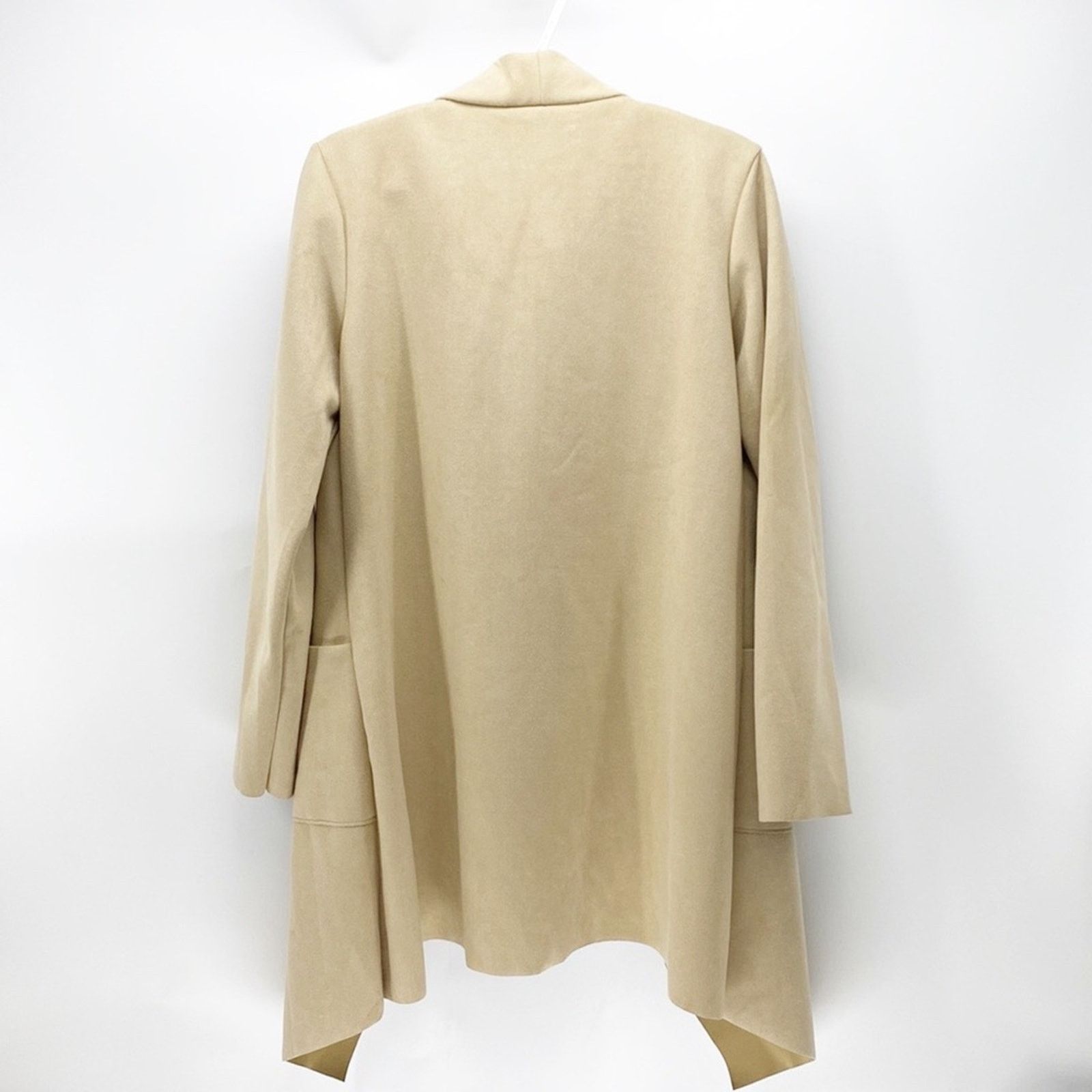 Alberta Ferretti × Other Philosophy camel faux suede waterfall longline western sz L Size L / US 10 / IT 46 - 6 Thumbnail