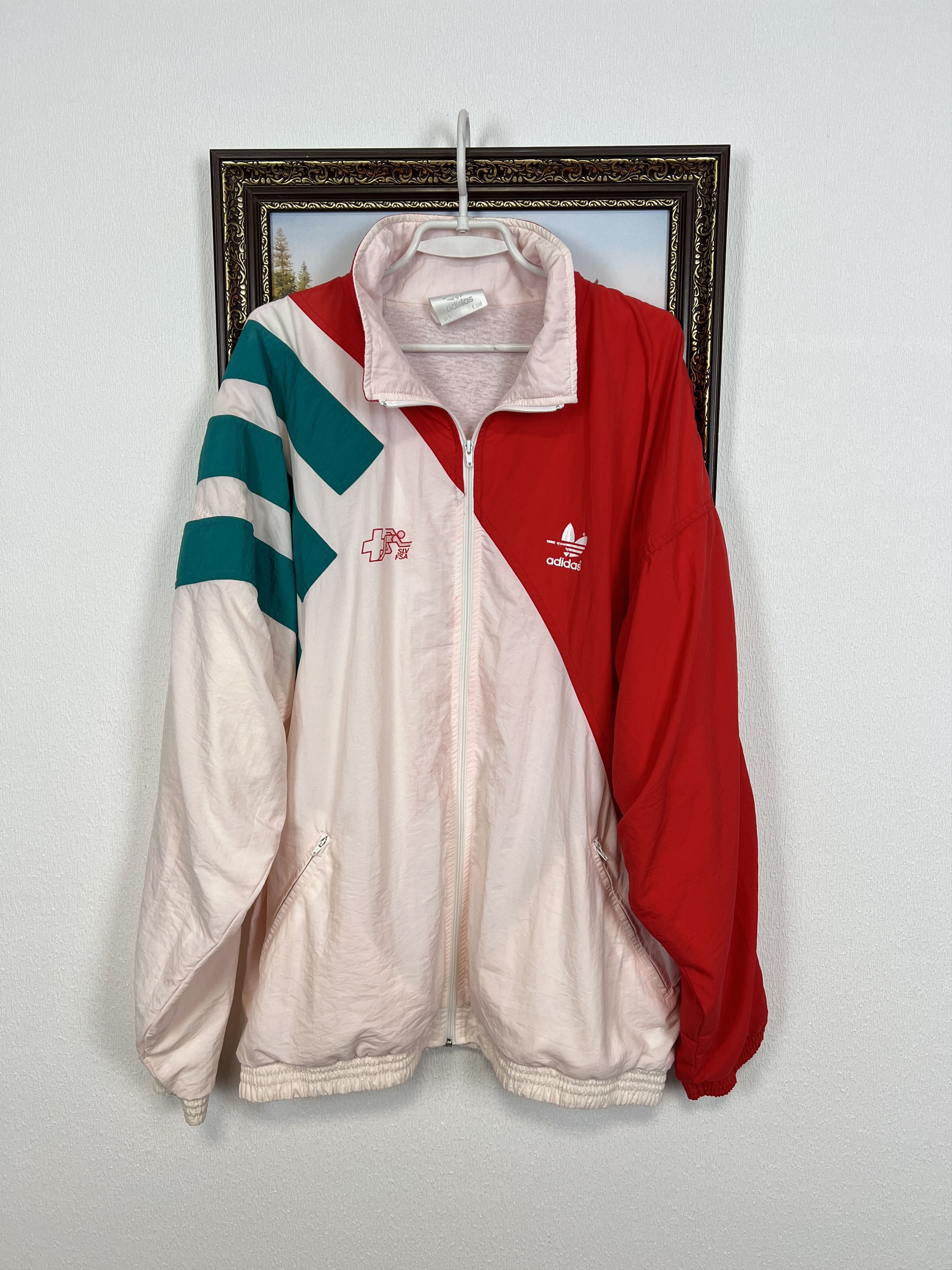 Adidas Vintage Adidas Switzerland Football Jacket Soccer Size US XL / EU 56 / 4 - 1 Thumbnail