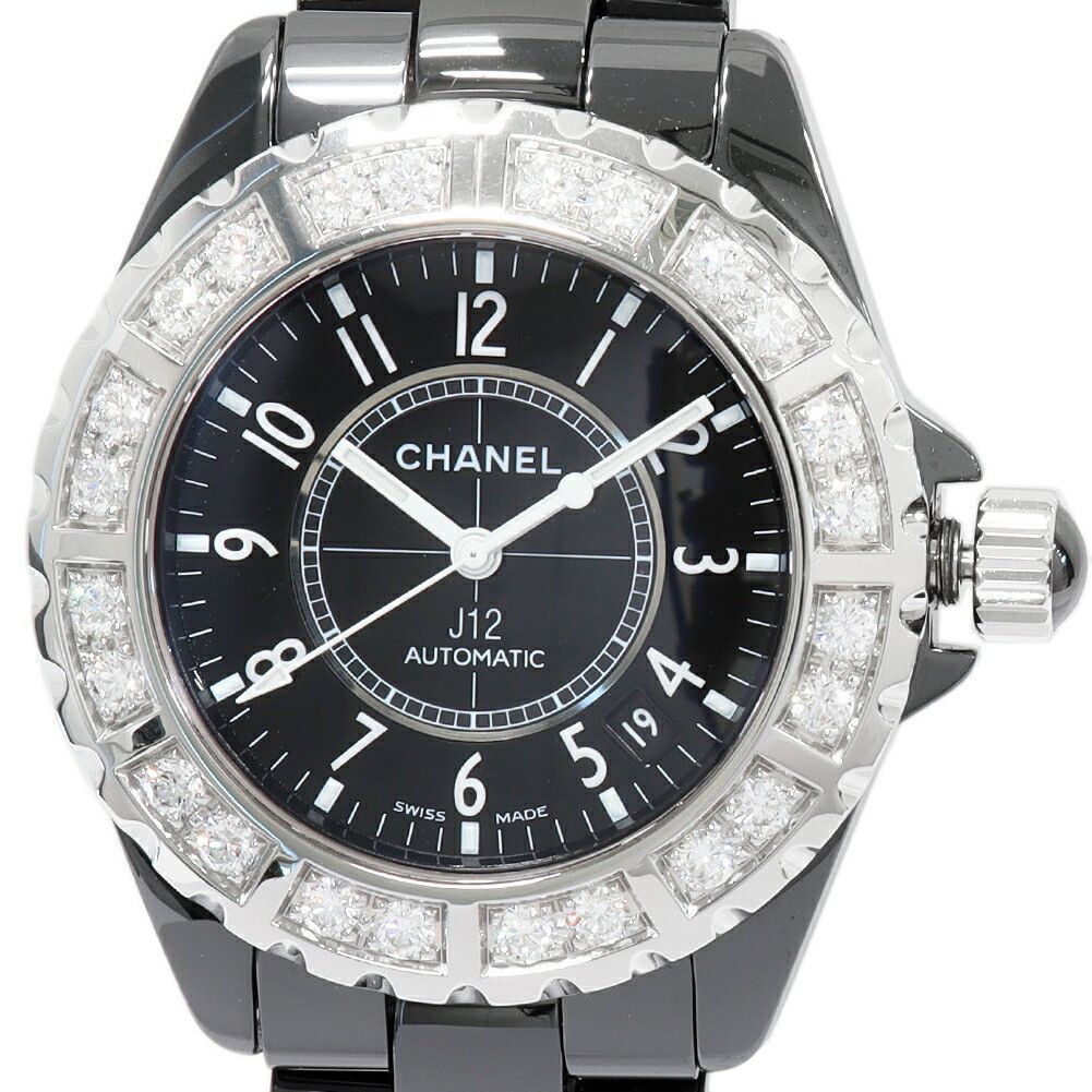 Chanel Chanel Chanel J12 Black Ceramic Chronograph Glass / Ceramic Automatic H1174 DUTY FREE for USA Size ONE SIZE - 1 Thumbnail