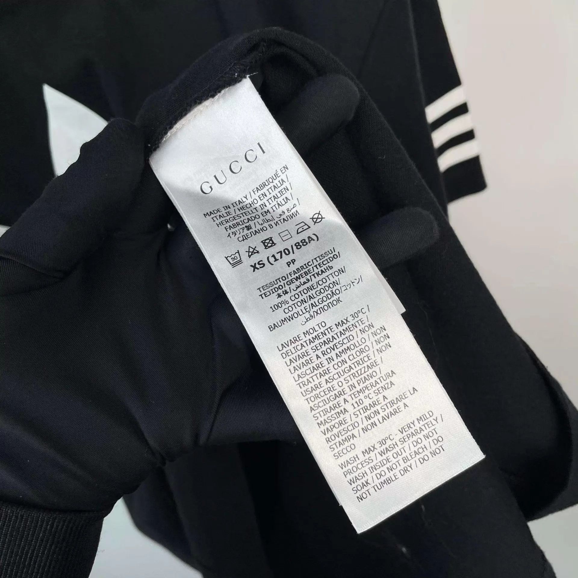 Gucci Gucci x Adidas short-sleeve Tee black XS 95 New Size US XS / EU 42 / 0 - 7 Thumbnail