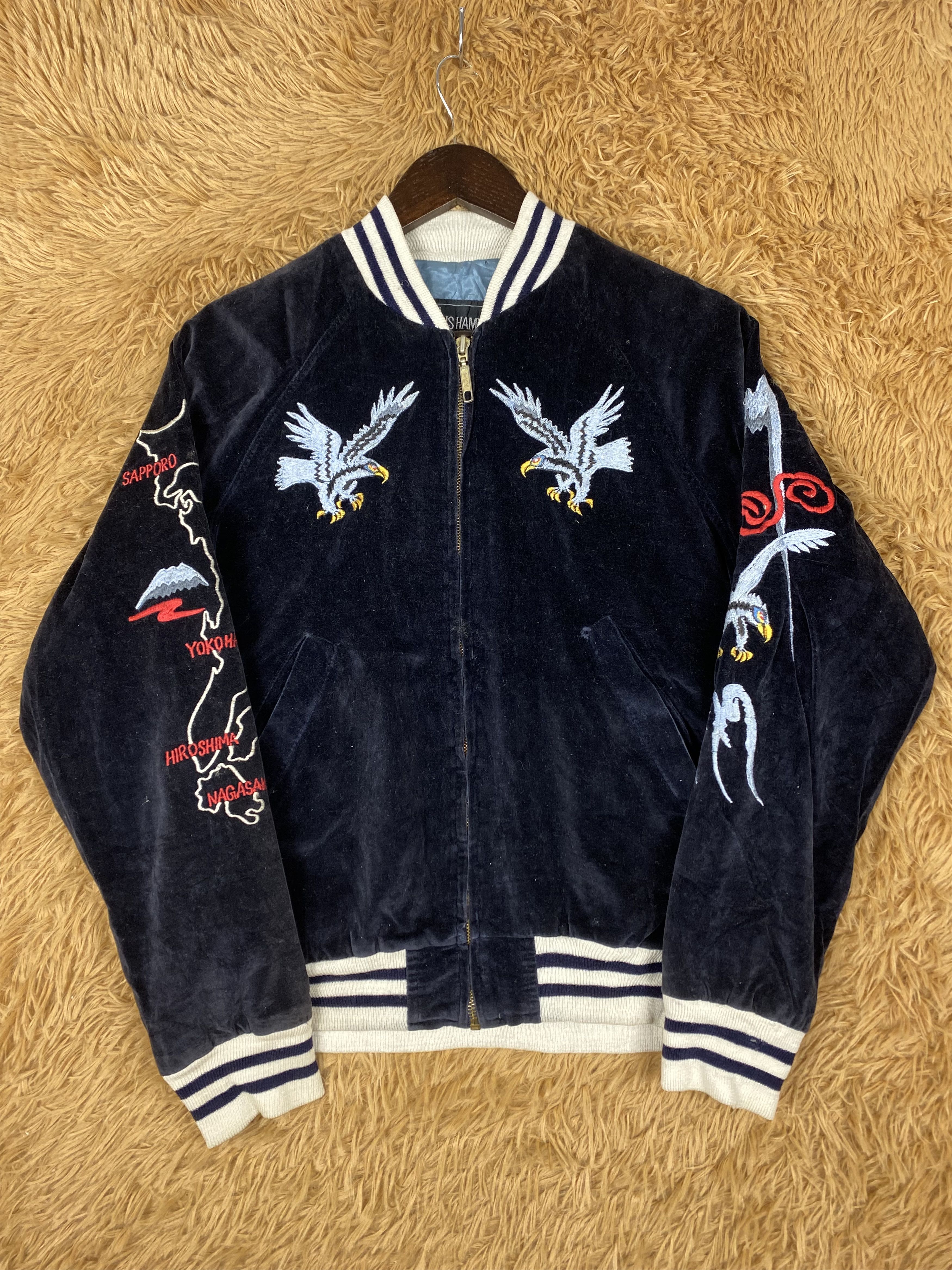 Japanese Brand Vintage Johns Hamer Sukajan Eagle Varsity Jacket DJ1044 Size US S / EU 44-46 / 1 - 5 Thumbnail