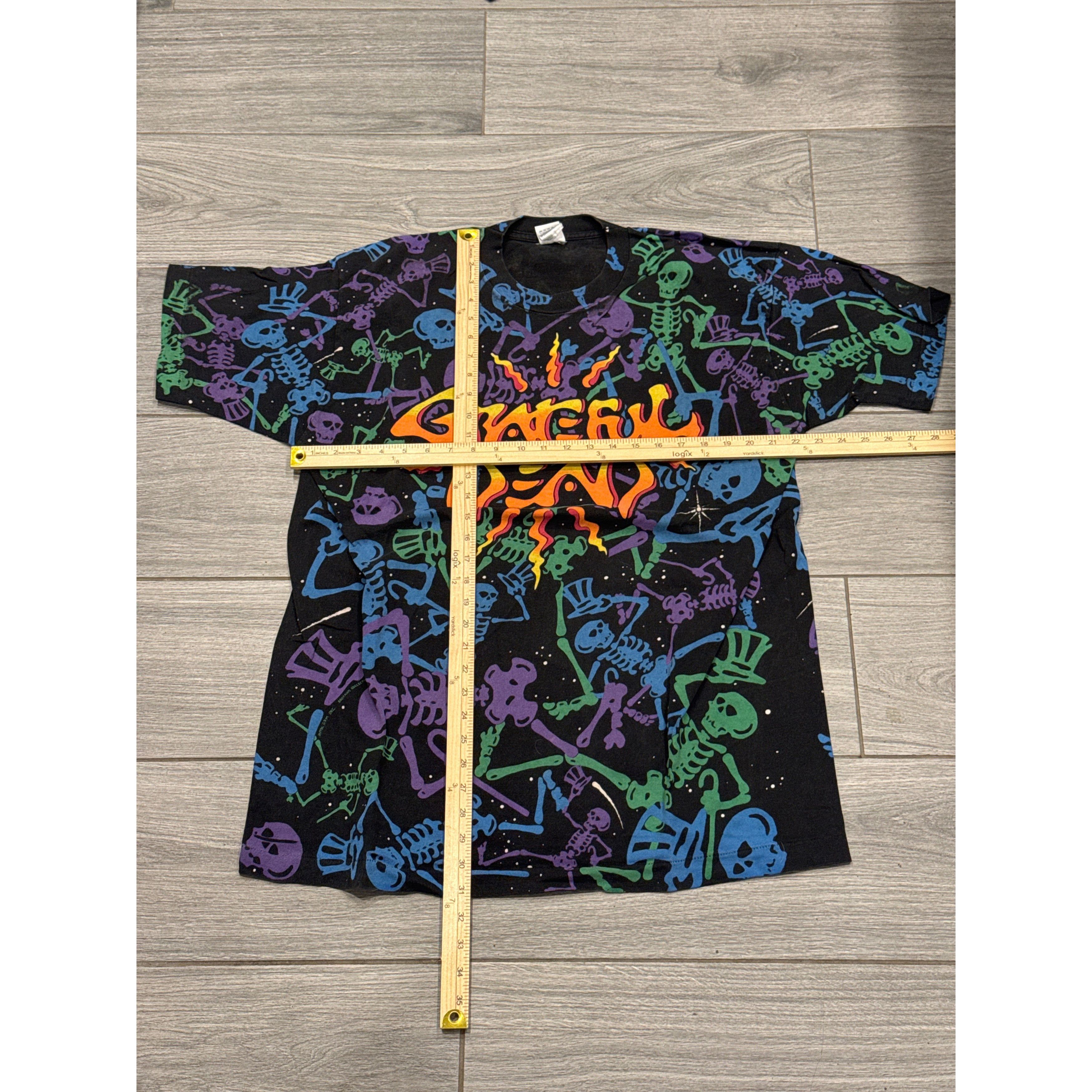 Other 1992 Grateful Dead Skeleton Dead Space AOP Black FOTL T-Shir Size US XL / EU 56 / 4 - 2 Thumbnail