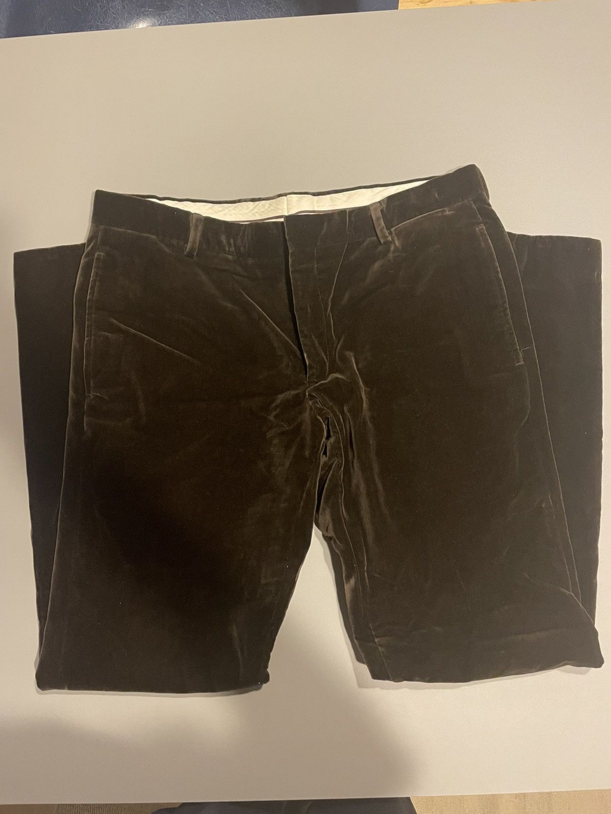 Hermes Hermes brown velvet. Size US 34 / EU 50 - 1 Thumbnail