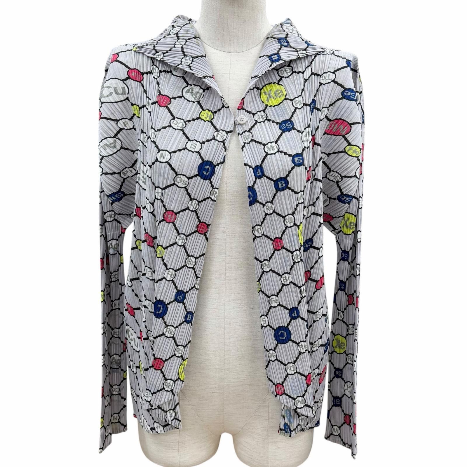 Issey Miyake Issey Miyake PLEATS PLEASE Cardigan Polyester Cardigan Textile Tops PP81-JO662 DUTY FREE for USA Size ONE SIZE - 1 Thumbnail