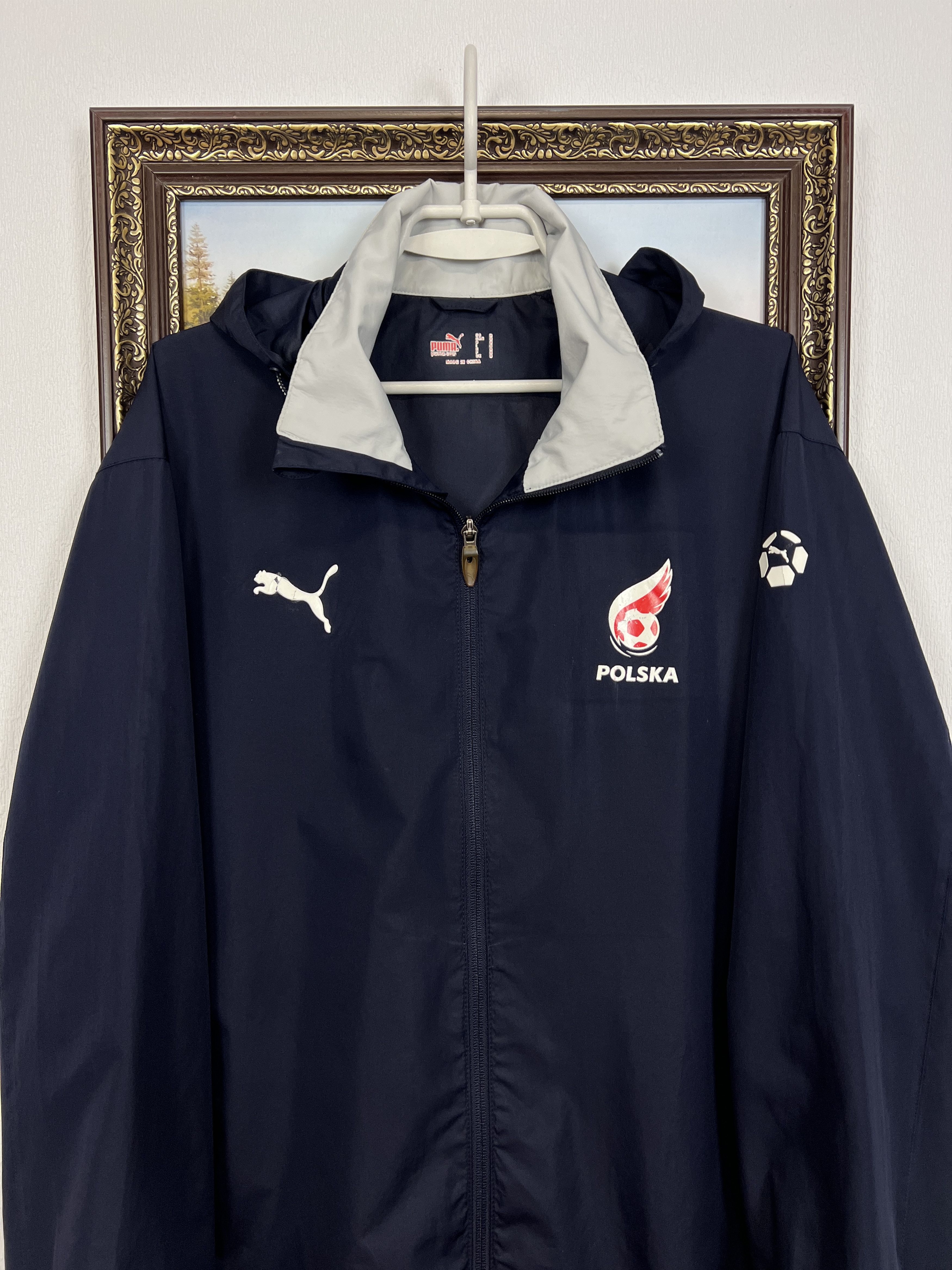 Puma Vintage Puma Poland Football Jacket Soccer Track Top Size US M / EU 48-50 / 2 - 2 Thumbnail