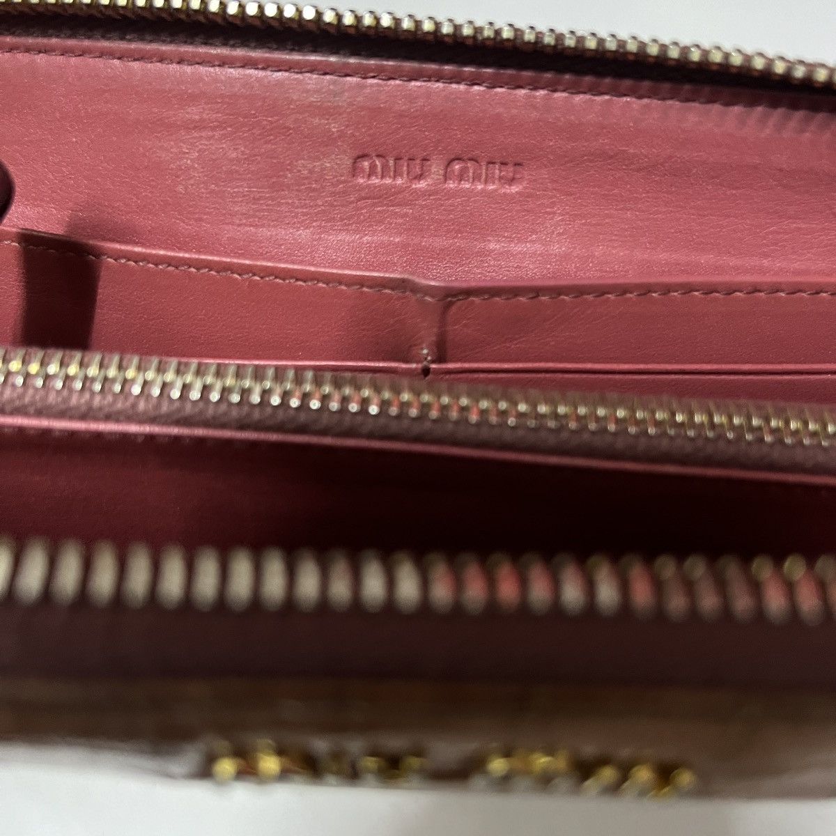 Miu Miu MIU MIU Long Wallet Zipper Crocodile Embossed Pattern Size ONE SIZE - 5 Thumbnail