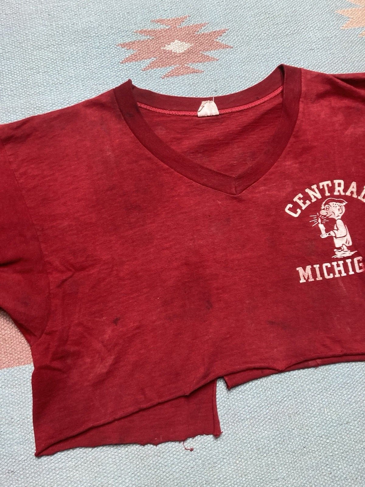 Champion × Vintage 60s t shirt champion running man central Michigan cropped M Size US M / EU 48-50 / 2 - 5 Thumbnail