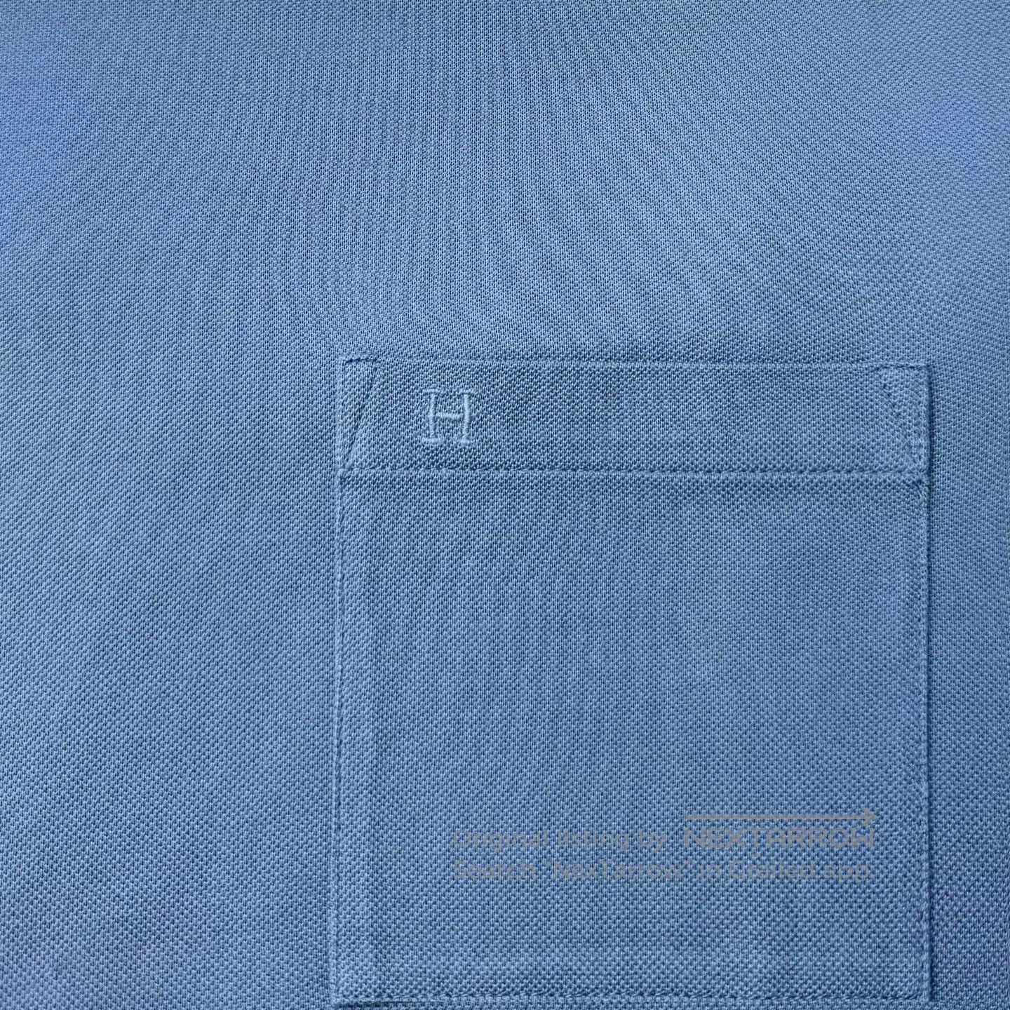 Hermes Hermes 2025 New Light Blue Ribbed Neck Short Sleeve. Size US S / EU 44-46 / 1 - 4 Thumbnail