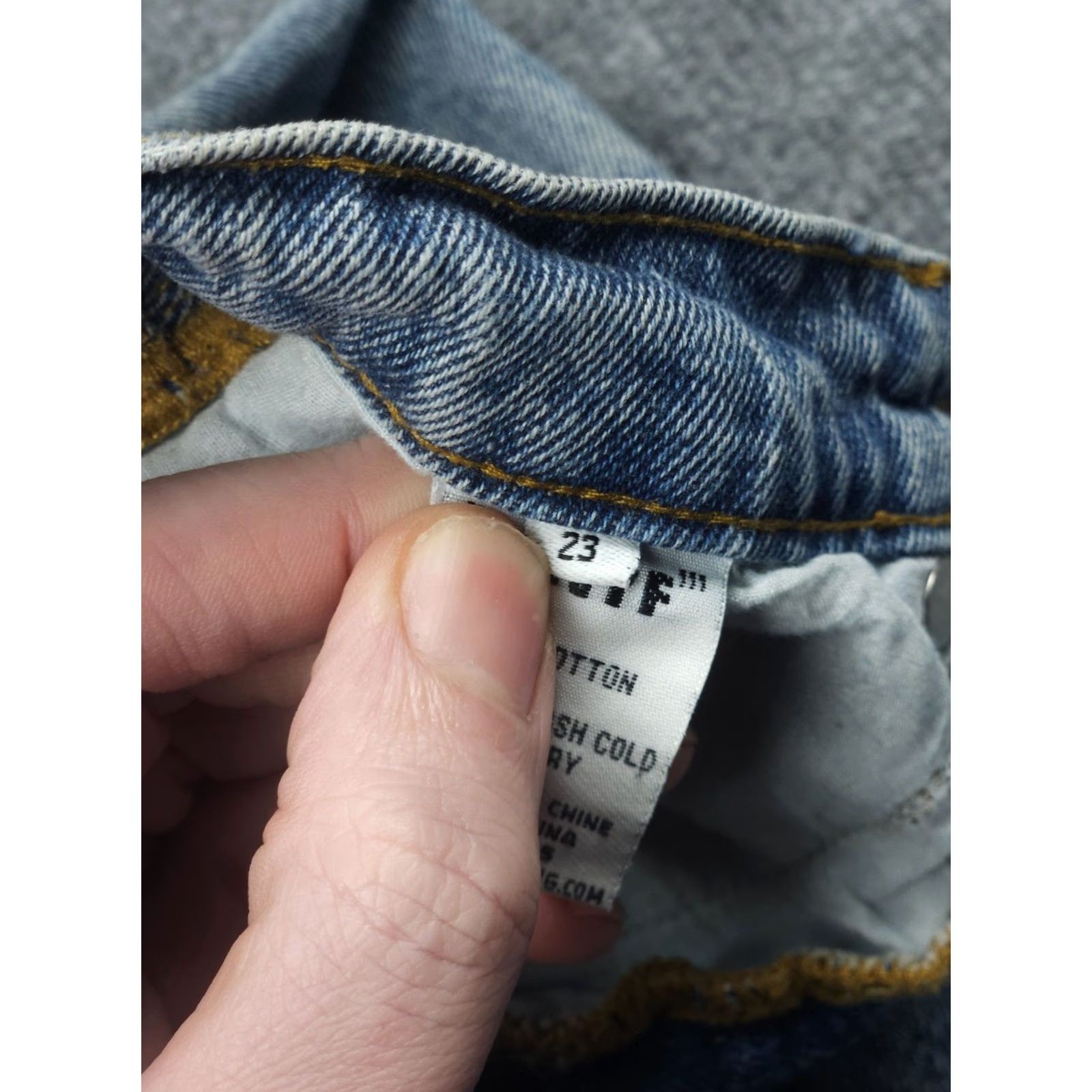 UNIF UNIF Jeans Women's 23 Blue Wide-Leg Light Wash Denim Y2K Streetwear Size 40" / US 18 - 7 Thumbnail