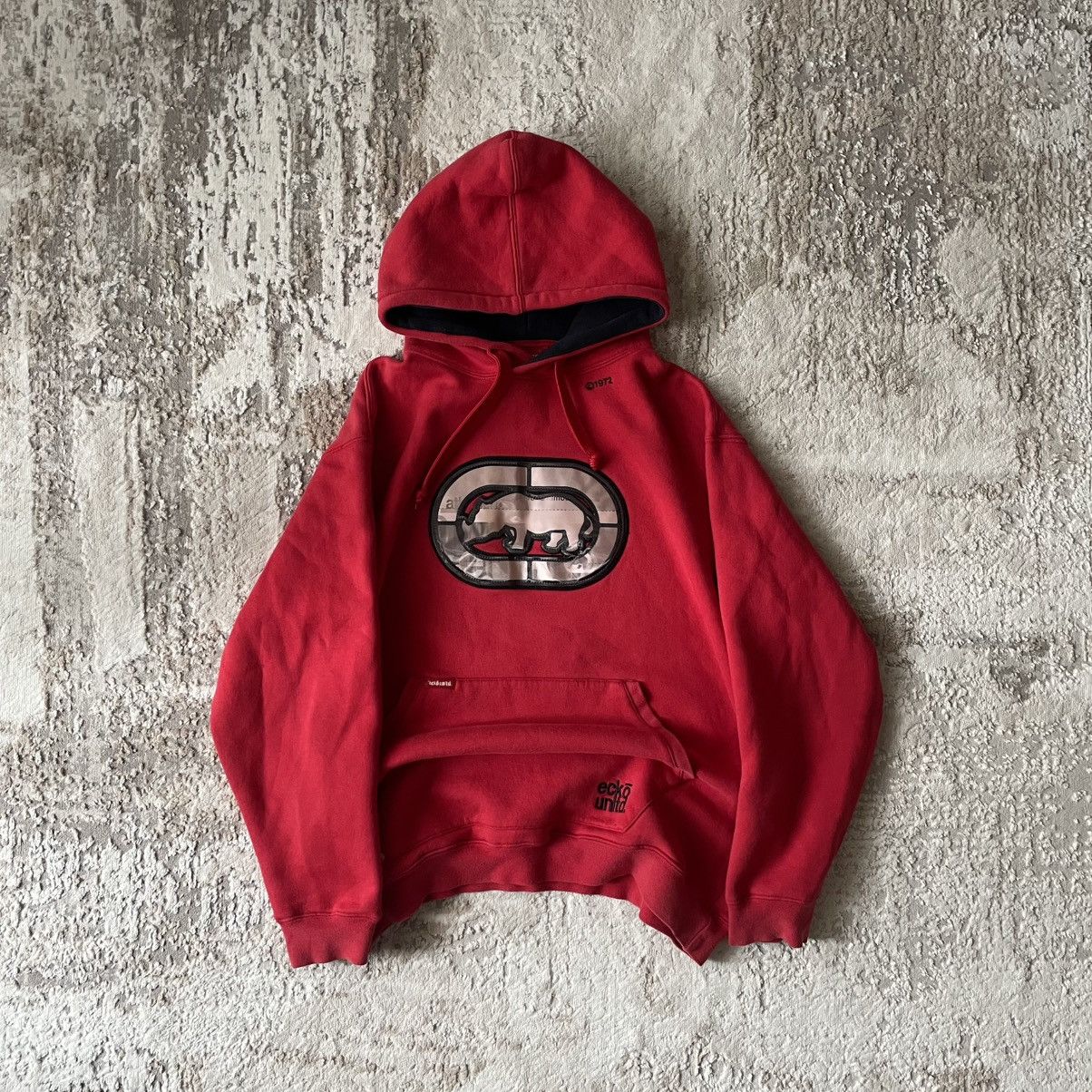 Ecko Unltd. Vintage Ecko Unltd Hoodie L — Red Holographic Rhino