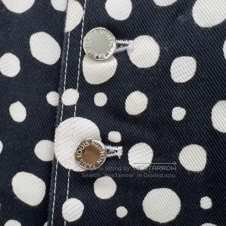 Louis Vuitton Louis Vuitton Yayoi Kusama slouchy black polka-dot cotton Size 39" - 3 Thumbnail