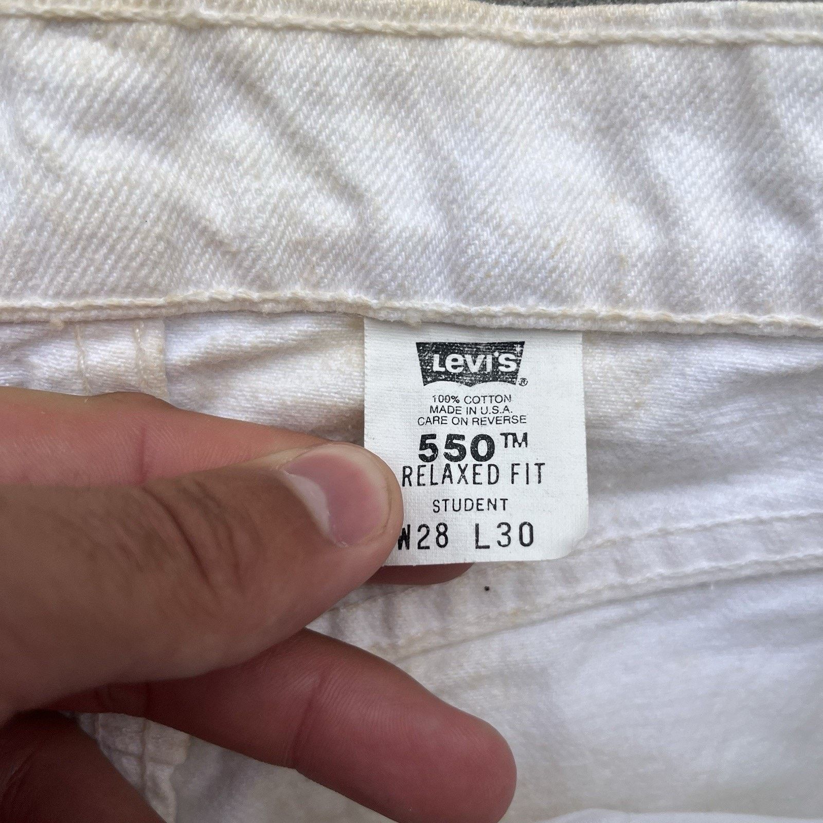 Levi's Vintage 90’s Levi’s 550 Orange Tab Jeans Men’s 28 X 30 Stude Size US 28 / EU 44 - 6 Thumbnail