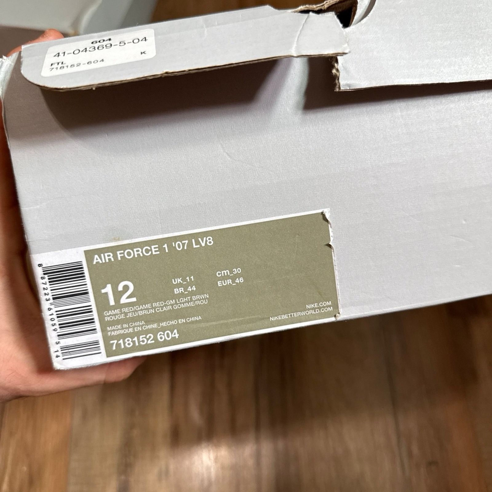 Nike 2016 Nike Air Force 1 Low Game Red Canvas Gum Bottom Size US 12 / EU 45 - 11 Thumbnail