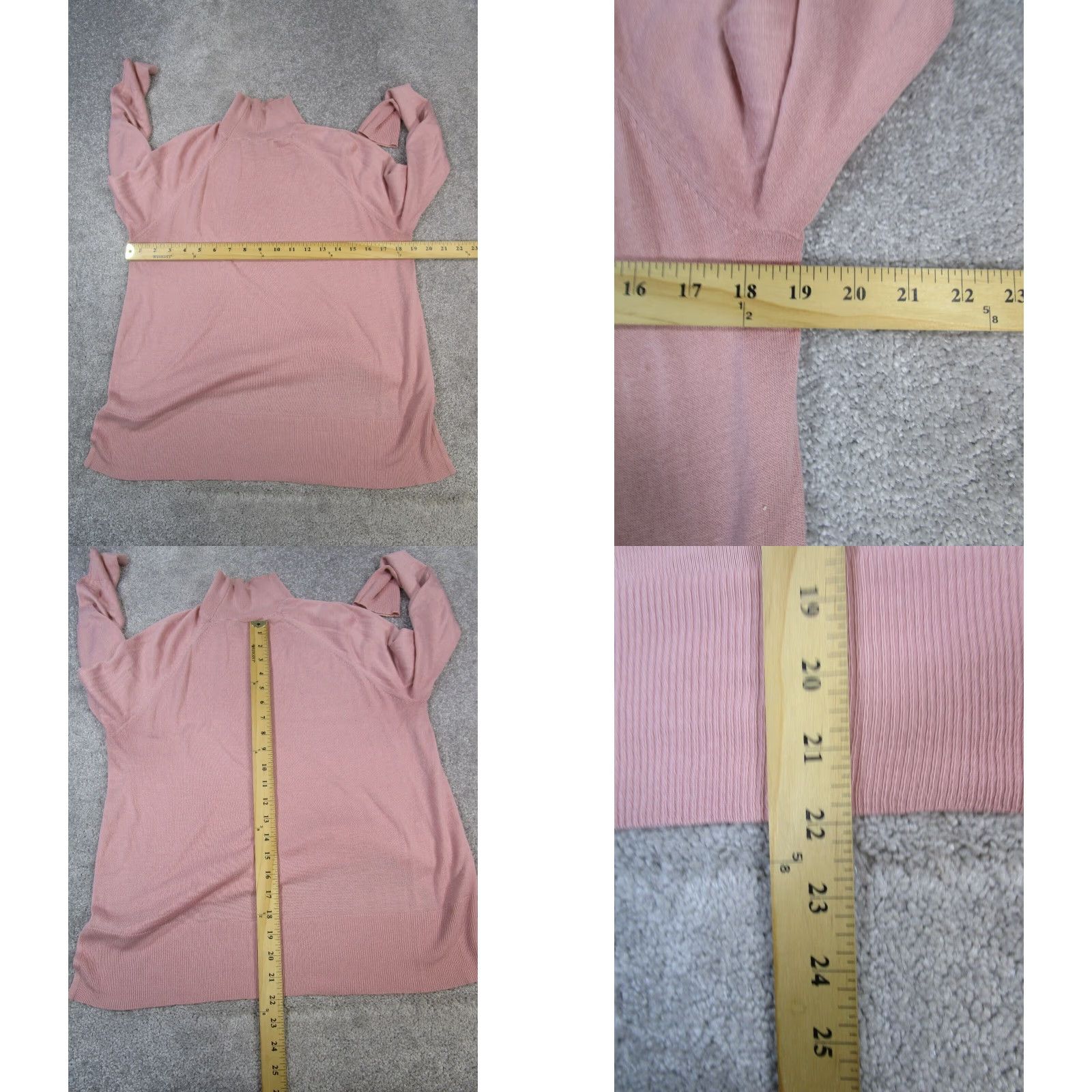 Zara VINTAGE Zara Sweater Women’s Small Pink Knit Pullover Mock Neck Long Sleeve Regular Fit Pullover - Note: preowned with stains on front and sleeve Size S / US 4 / IT 40 - 8 Thumbnail