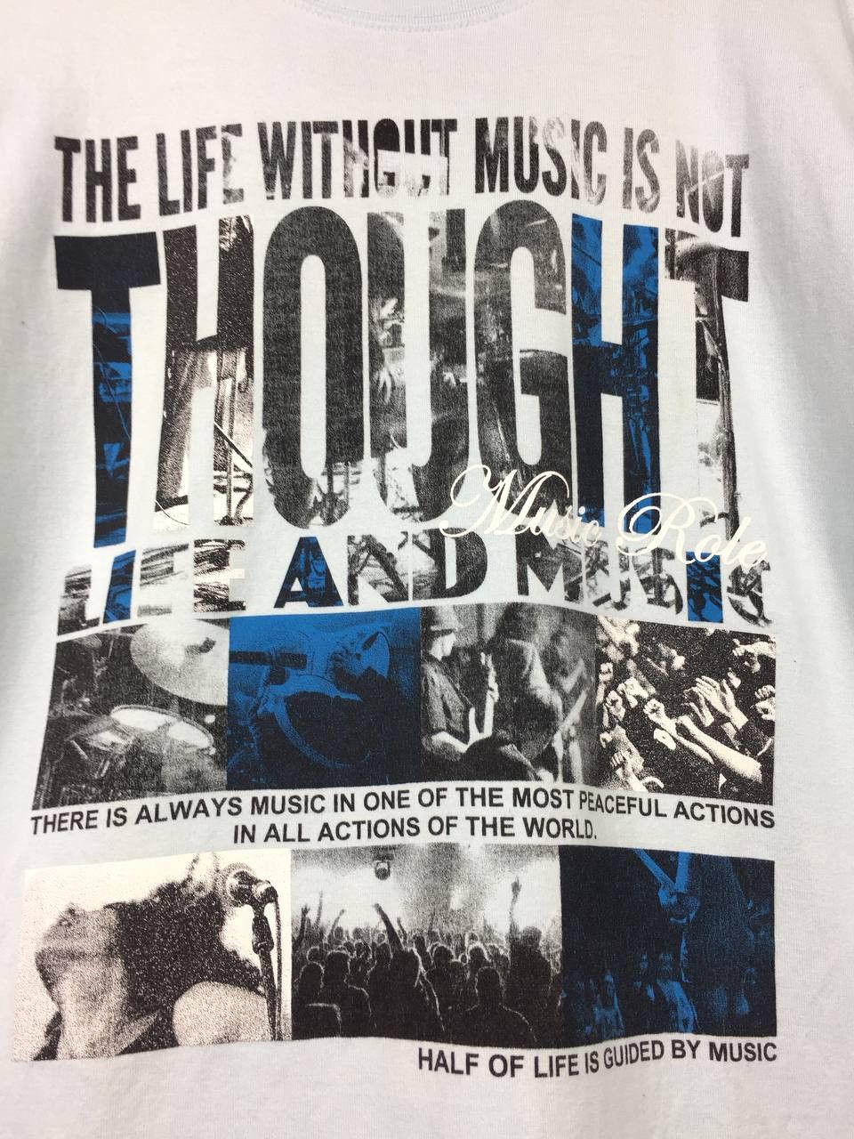 Japanese Brand × Vintage SORRIDERE Music Role The Life Without Music Tee Size US XL / EU 56 / 4 - 4 Thumbnail