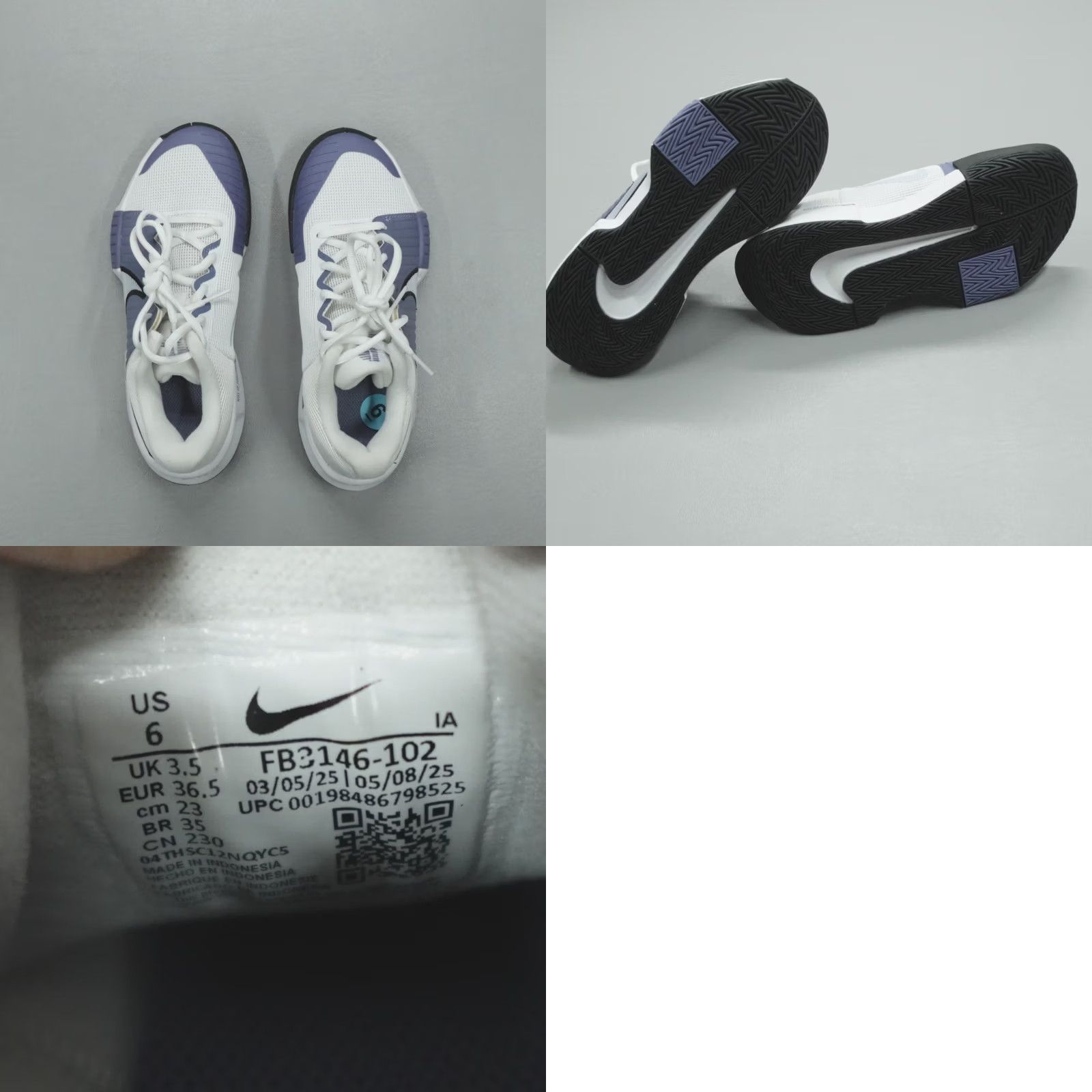 Nike Nike Zoom GP Challenge Pro Low Top Tennis Shoes Women Size 6 FB3146-102 White/World Indigo/Ghost Sneakers Size M / US 6-8 / IT 42-44 - 8 Thumbnail