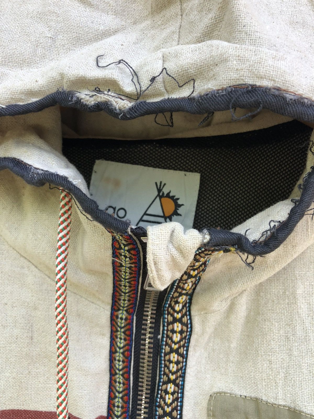 go slow caravan Go slow Caravan Hemp Stripe Hooded Jacket Size US M / EU 48-50 / 2 - 7 Thumbnail