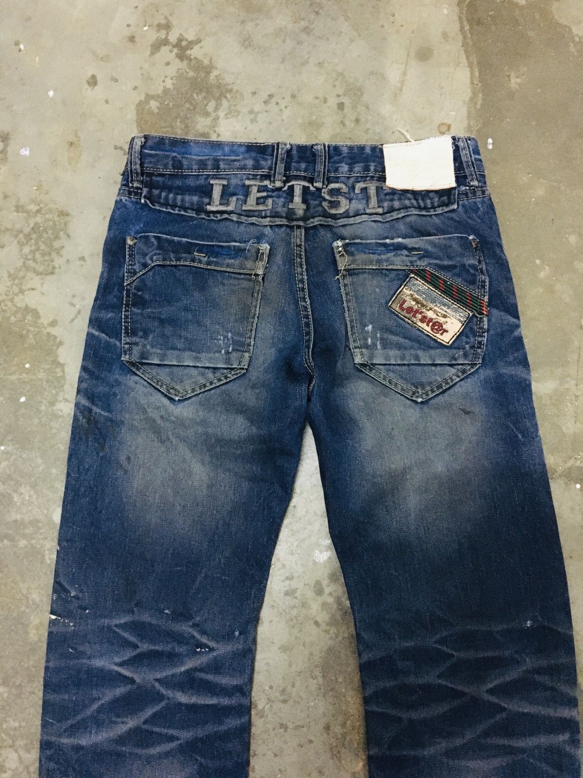 Japanese Brand Let’star Distressed Jeans (15) Size US 31 - 16 Thumbnail
