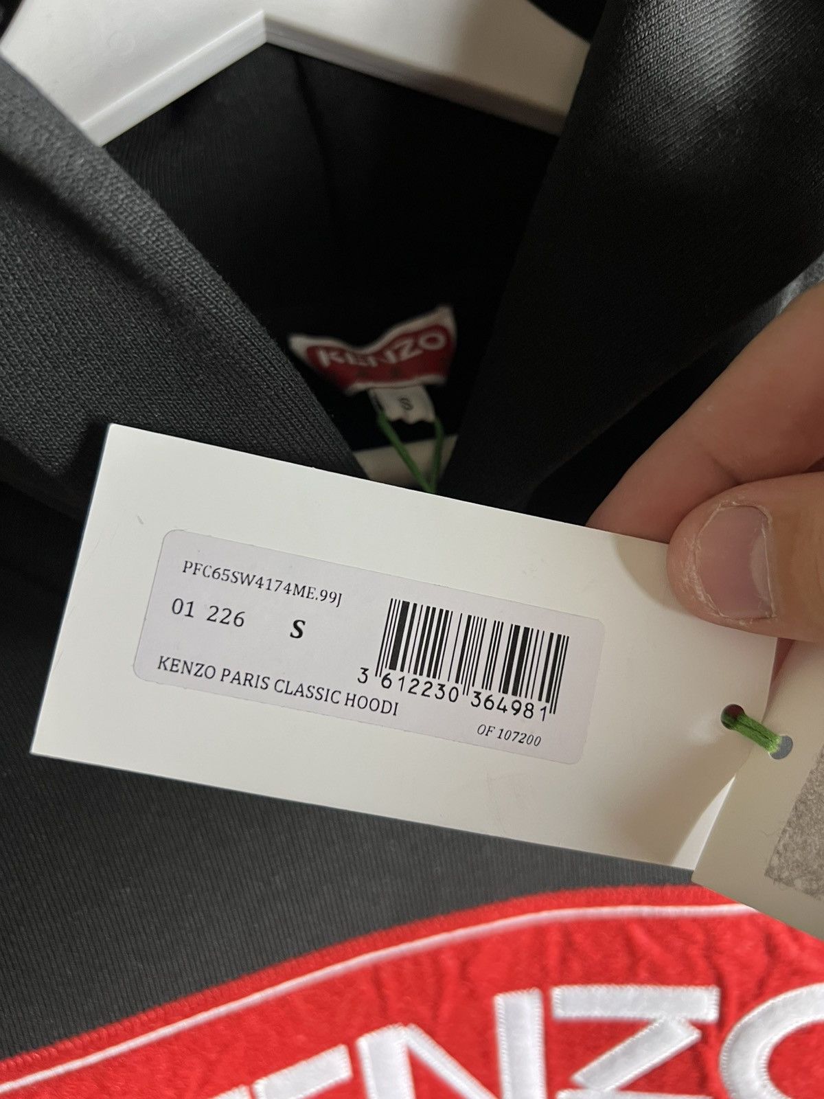 Kenzo Kenzo Box Logo Black Hoodie Y2K Big Logo Size US S / EU 44-46 / 1 - 6 Thumbnail