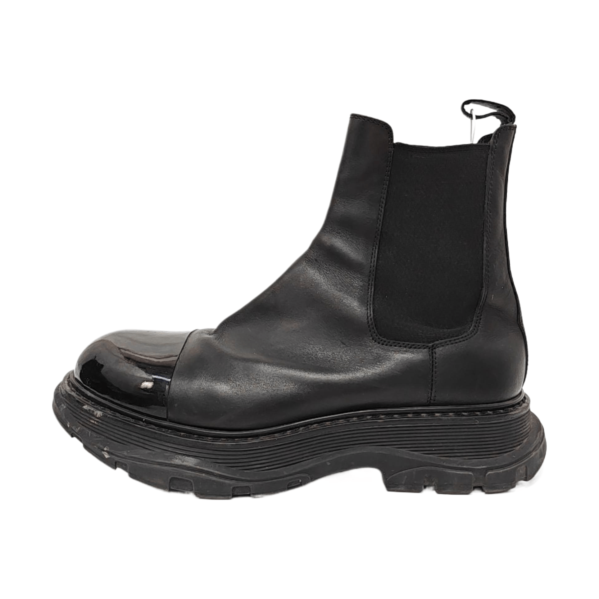Alexander McQueen Alexander McQueen Black Leather Tread Boots 44 Size US 11 / EU 44 - 1 Thumbnail