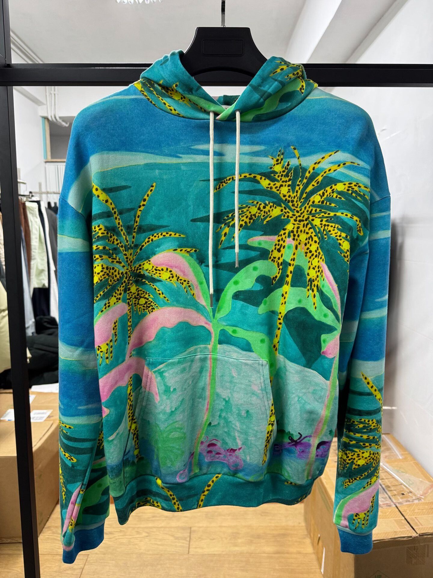 Celine celine autobahn green hooded sweatshirt for men Size US S / EU 44-46 / 1 - 1 Thumbnail
